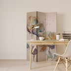 SOFTEN POPPY Biombo de 3 paneles