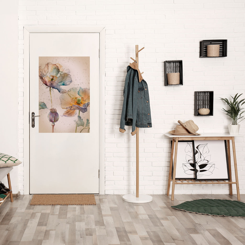 SOFTEN POPPY Peel and Stick Vertical Poster