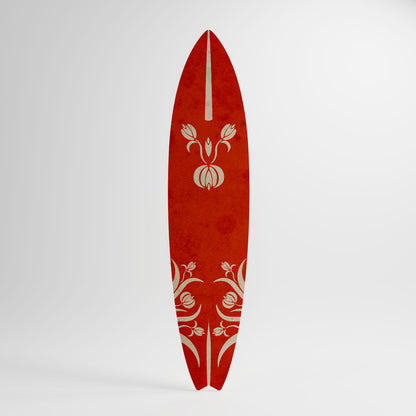 FLOWERY ORNATE Panel decorativo de tabla de surf