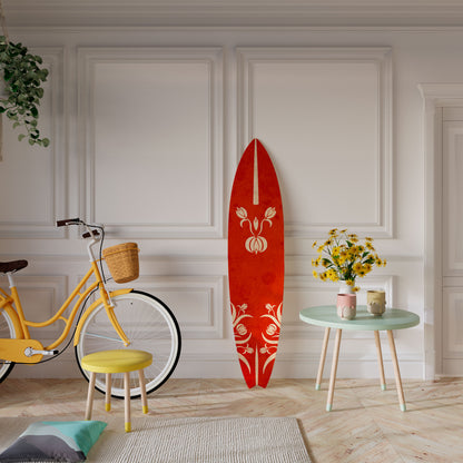FLOWERY ORNATE Panel decorativo de tabla de surf