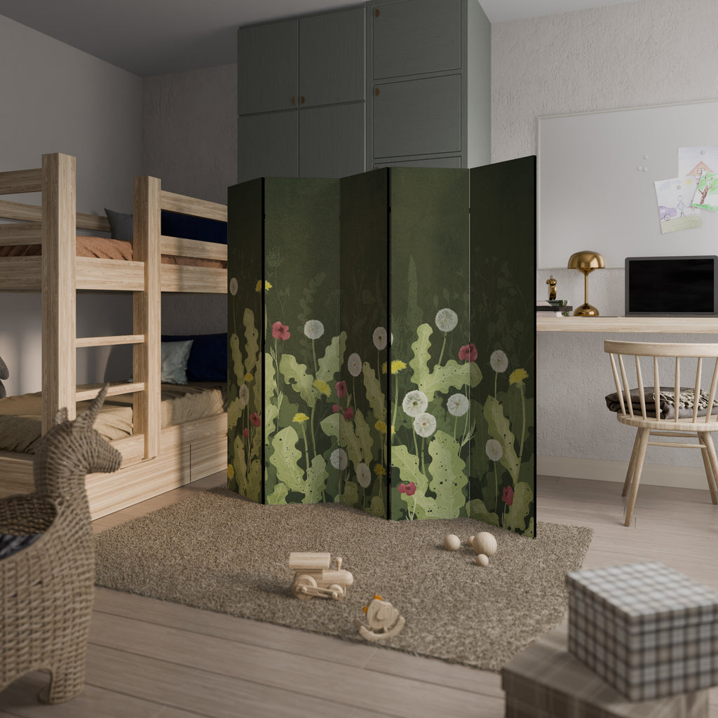 DANDELION AMUSE Decorative 5-Panel Room Divider