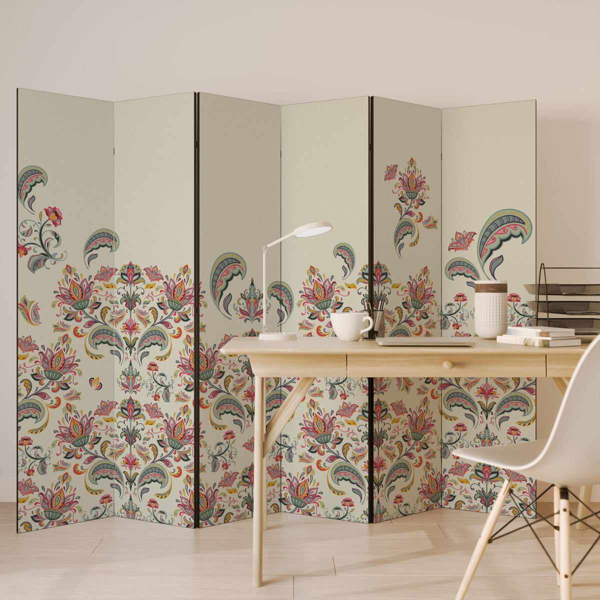 ORGANIC FOLKLORE Biombo de 6 paneles