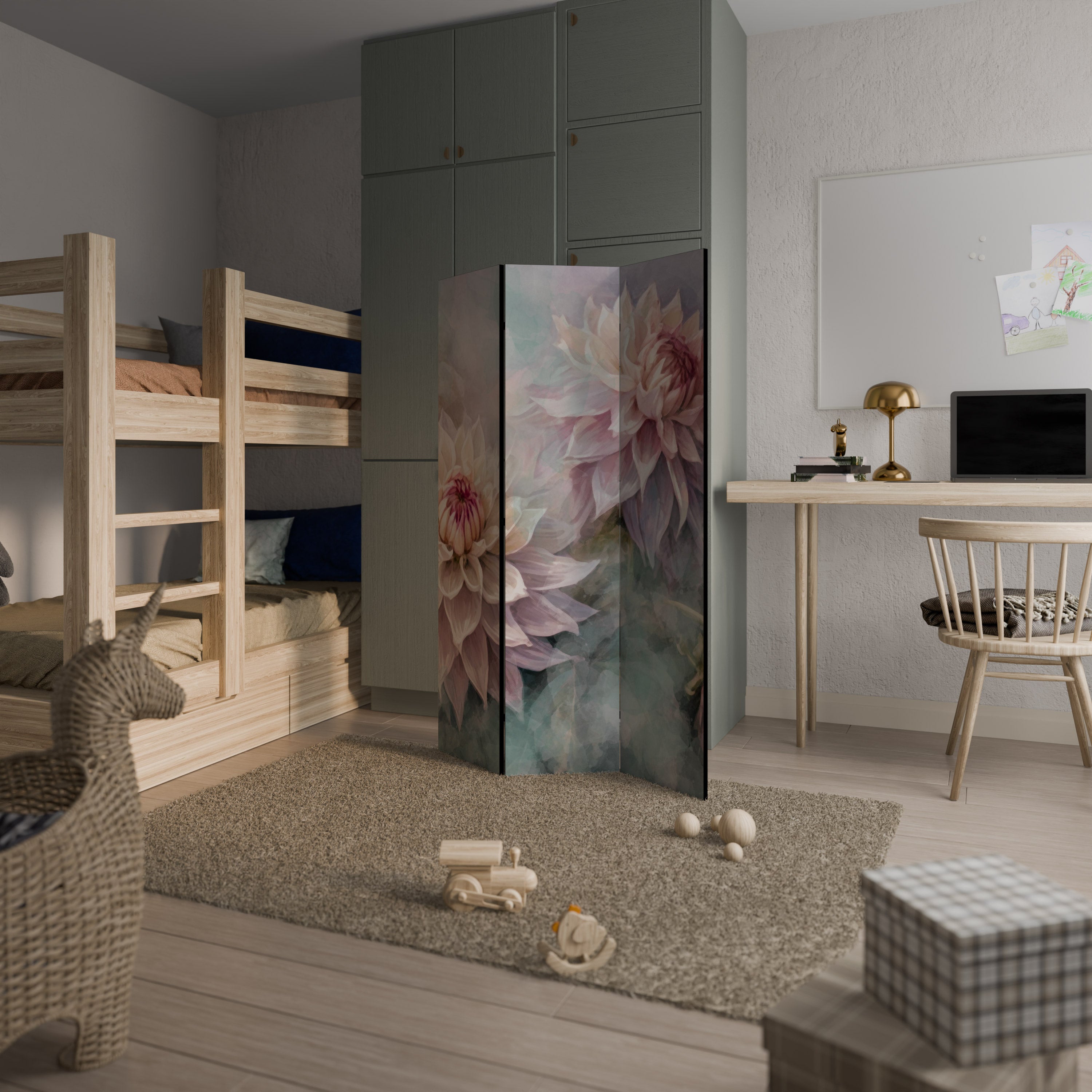 LUMINOUS GARDEN Biombo de 3 paneles