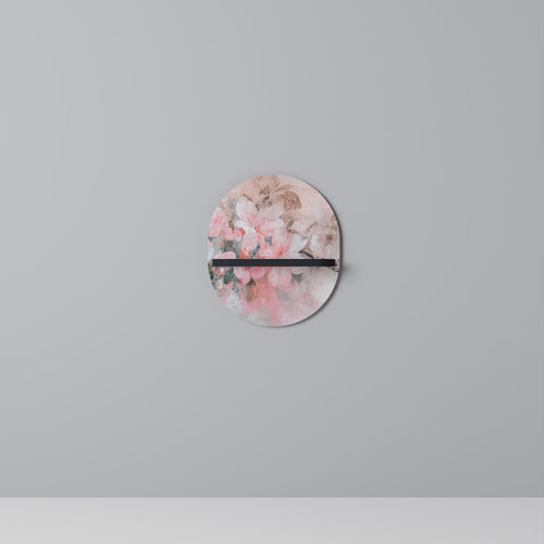 CHERRY BLOSSOM Estante Ovalado Decorativo en Acabado Negro