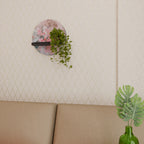 CHERRY BLOSSOM Estante Redondo Decorativo en Acabado Negro