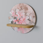 CHERRY BLOSSOM Estante Redondo Decorativo en Efecto Roble