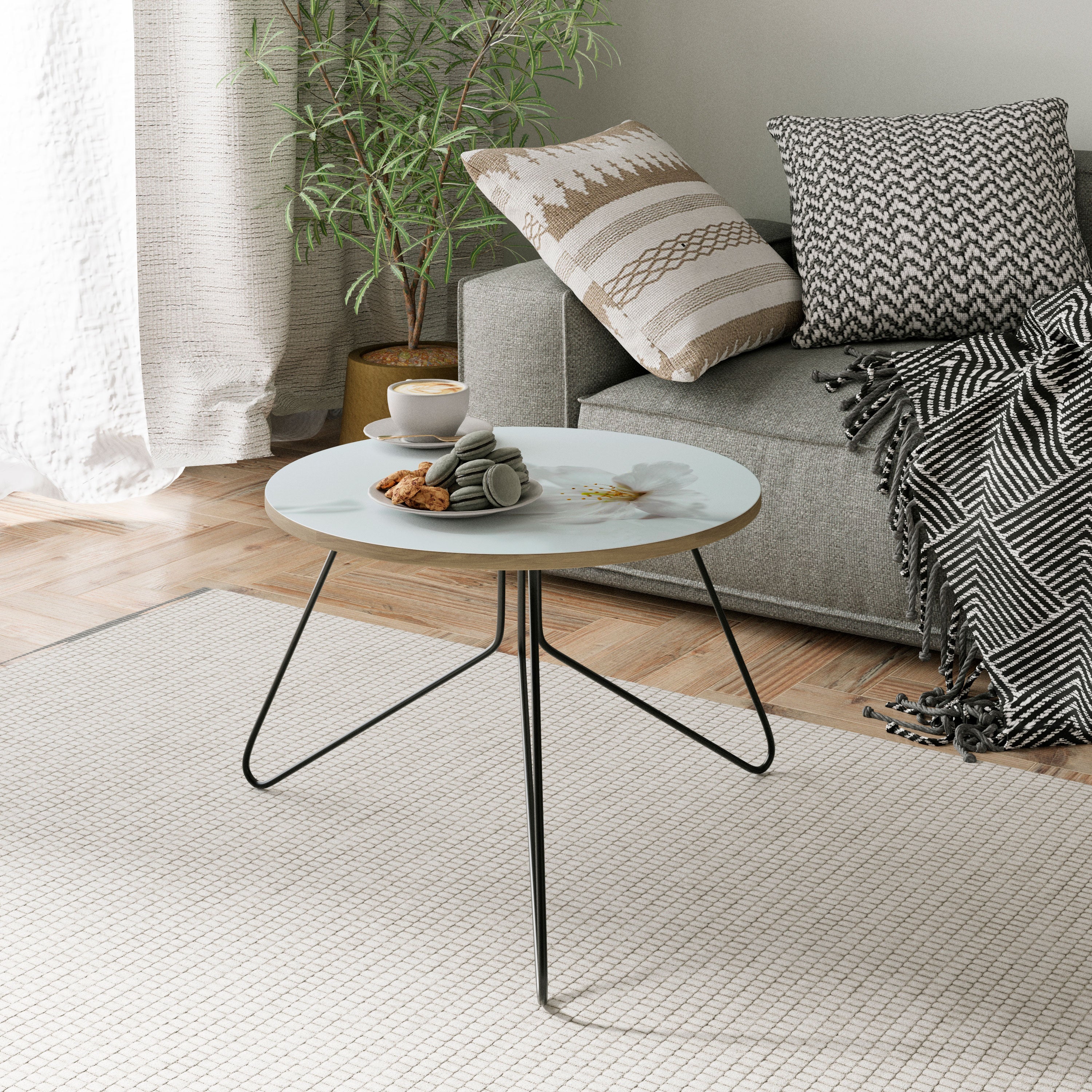 FLEETING WHITE PETALS Coffee Table 60