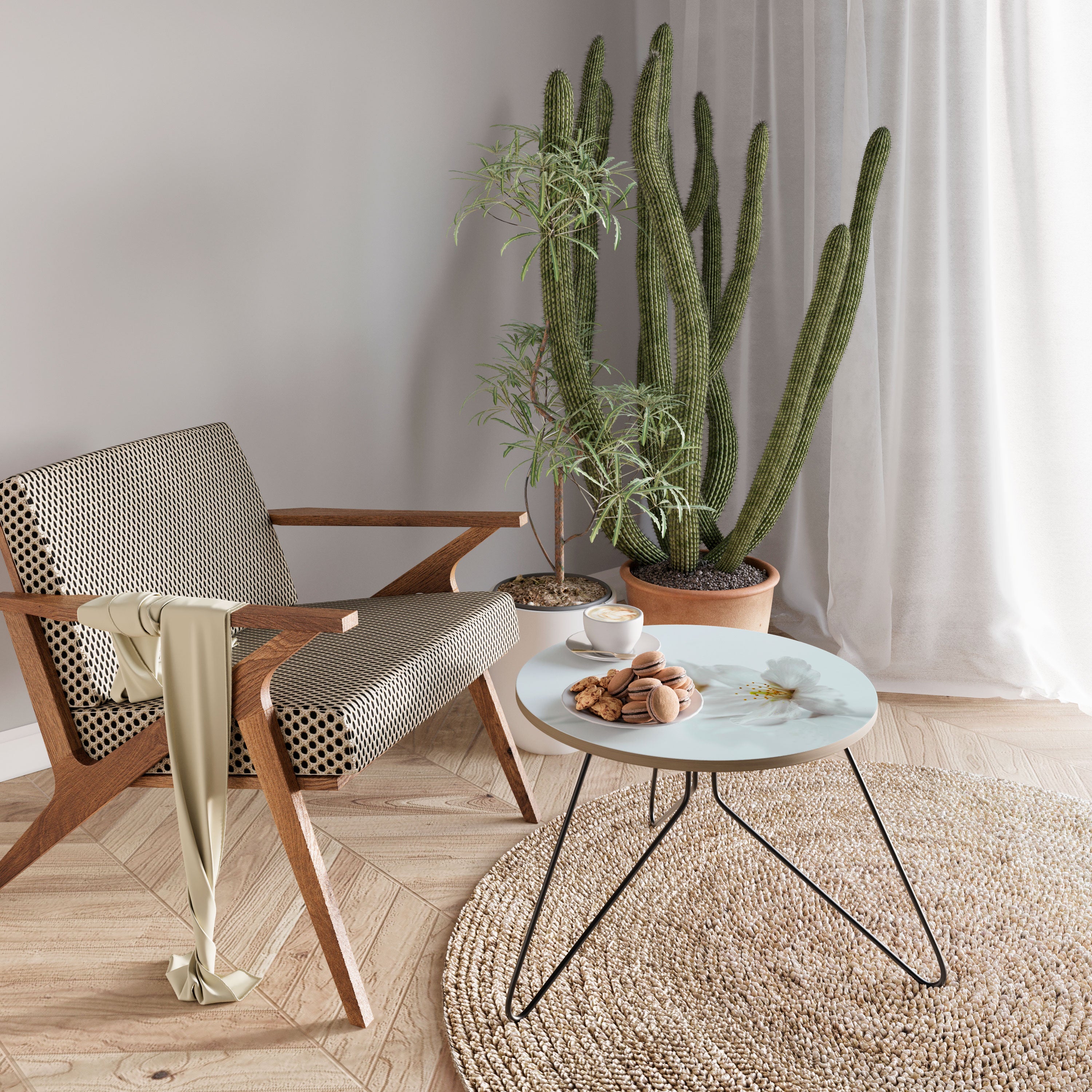 FLEETING WHITE PETALS Coffee Table 60