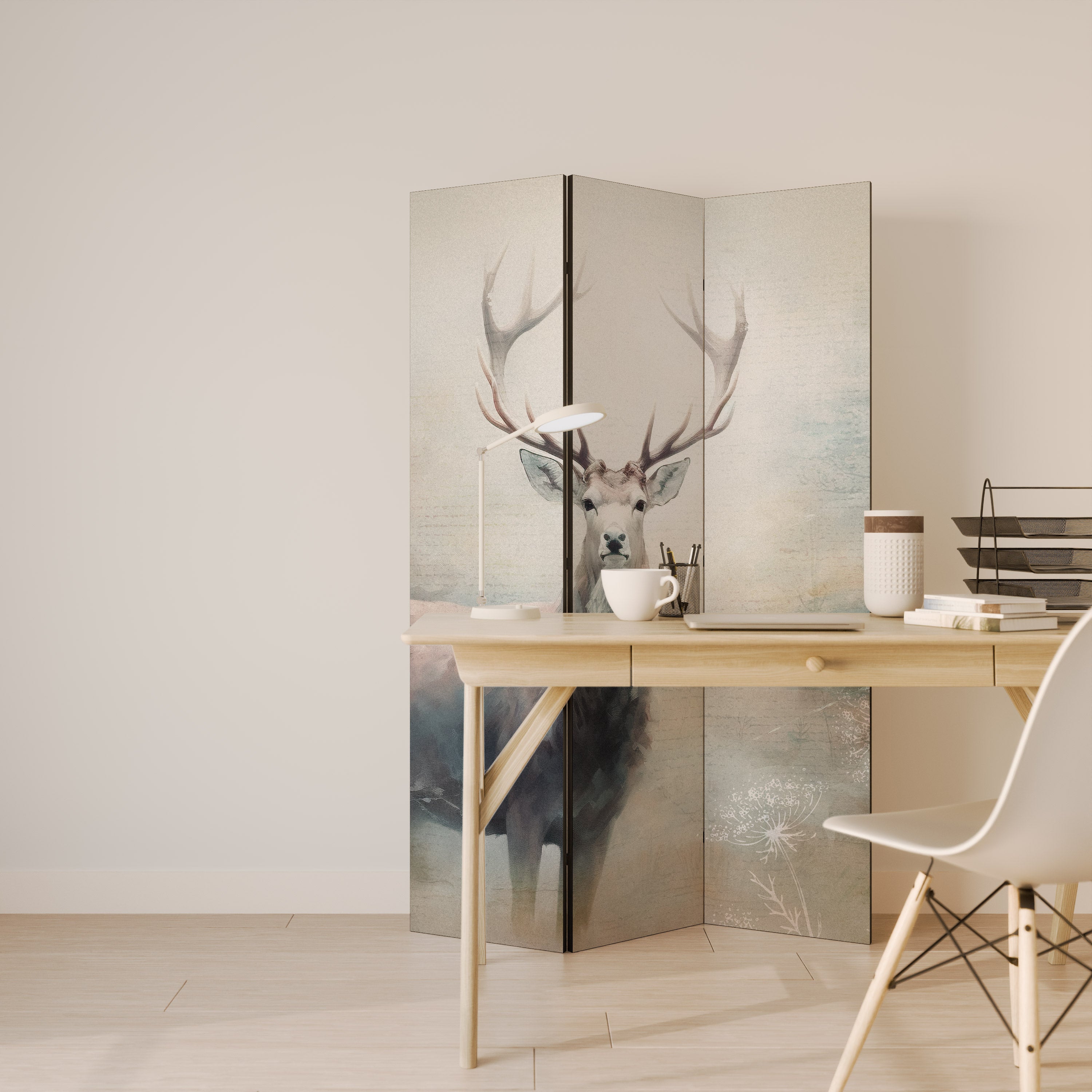 FOREST KING Biombo de 3 paneles