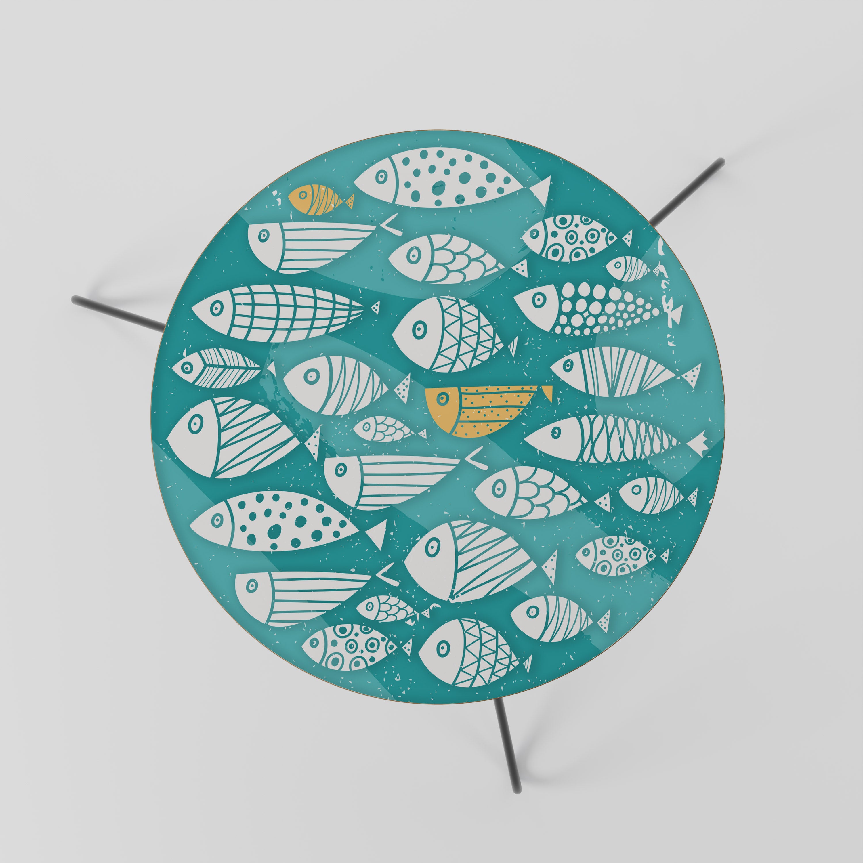 FISHY FOLK ART Coffee Table 60