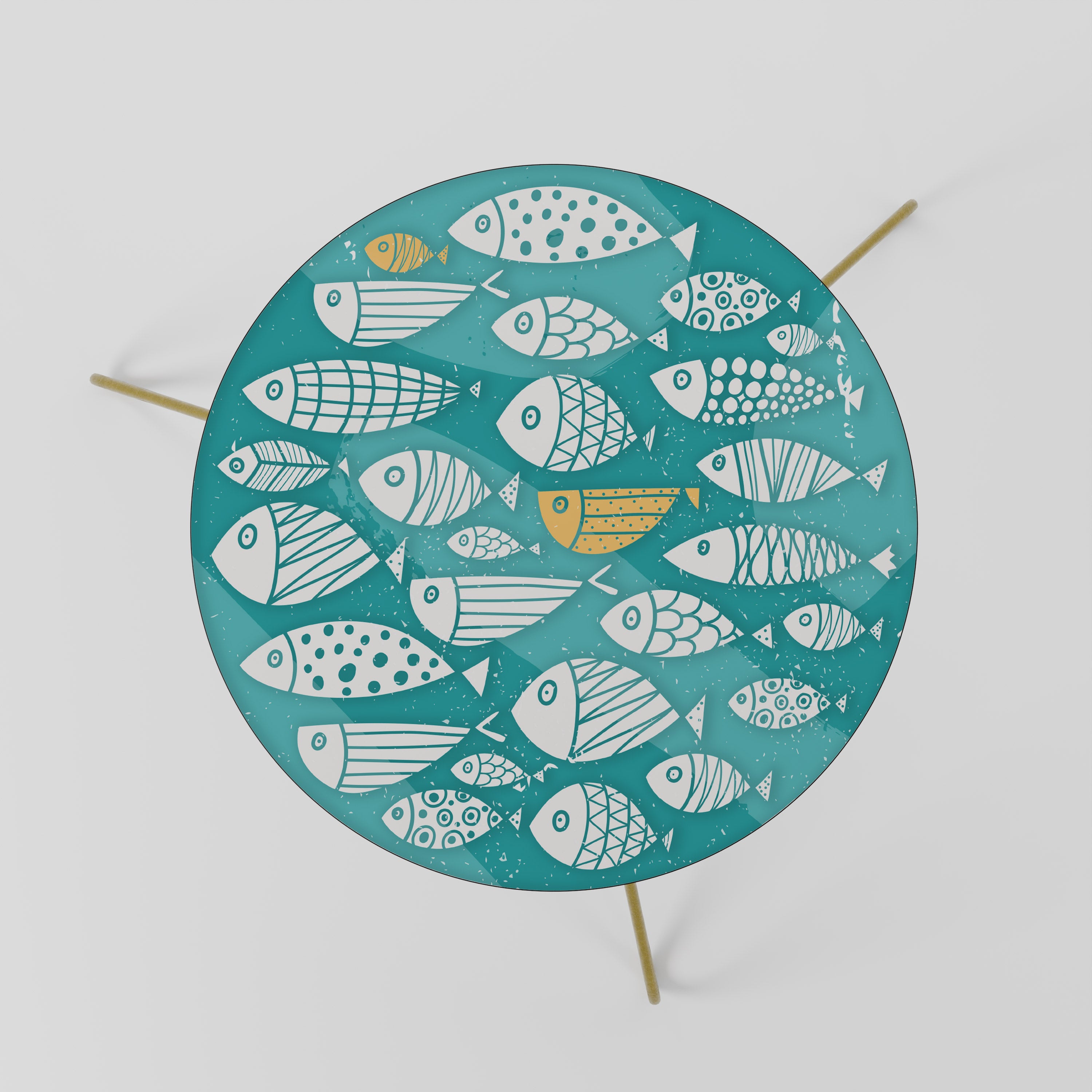 FISHY FOLK ART Coffee Table 60