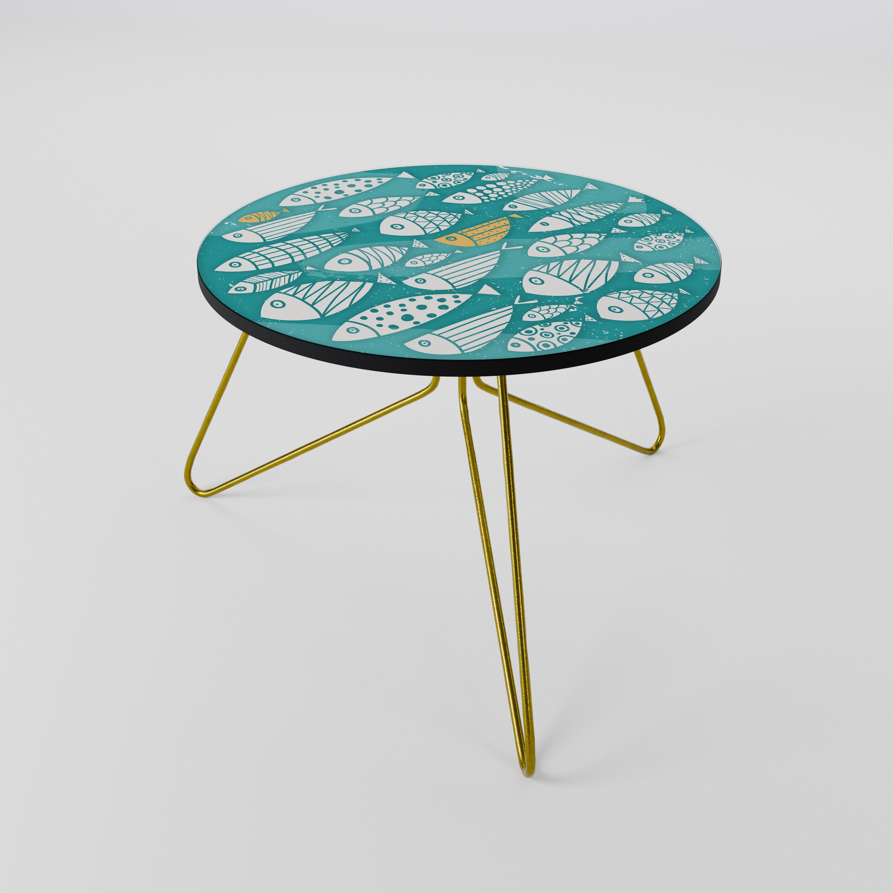 FISHY FOLK ART Mesa de centro