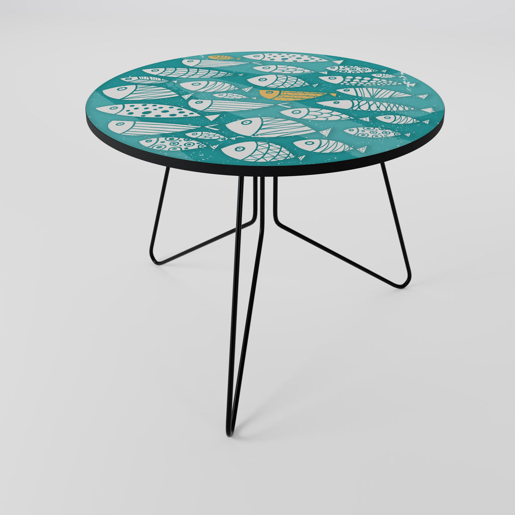 FISHY FOLK ART Mesa de centro