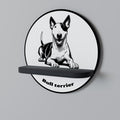 BULL TERRIER Estante Redondo Decorativo en Acabado Negro