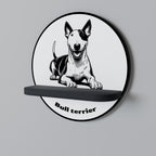 BULL TERRIER Estante Redondo Decorativo en Acabado Negro