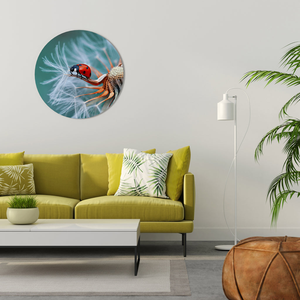 Arte de pared redondo LADYBUG BALANCE