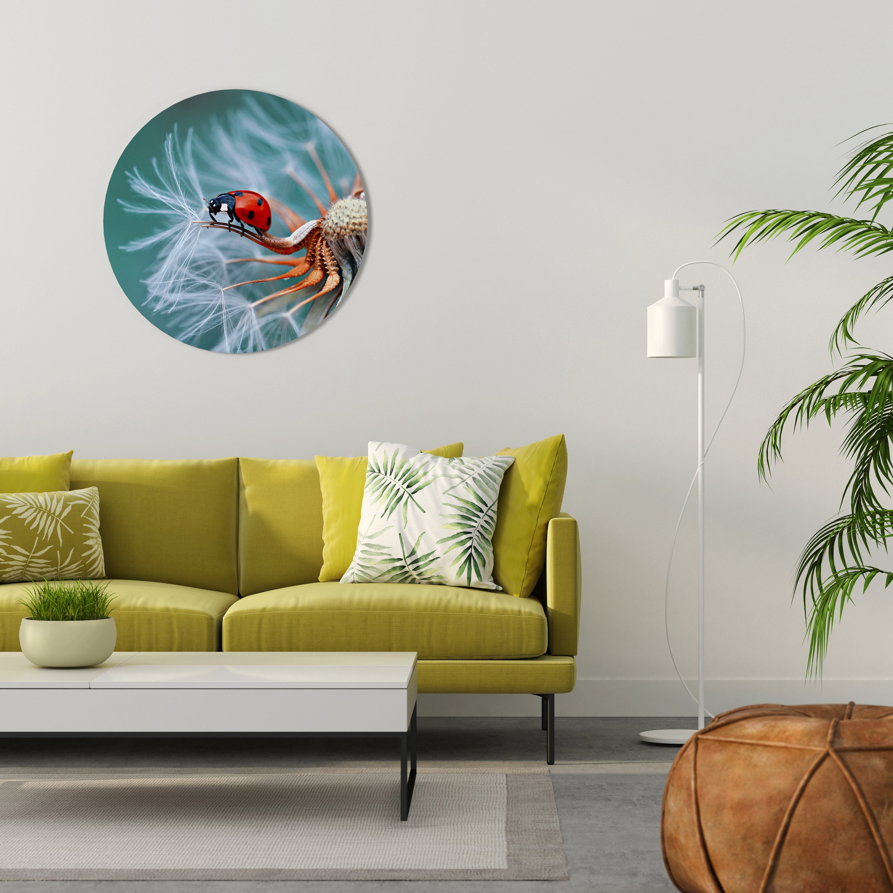 Arte de pared redondo LADYBUG BALANCE