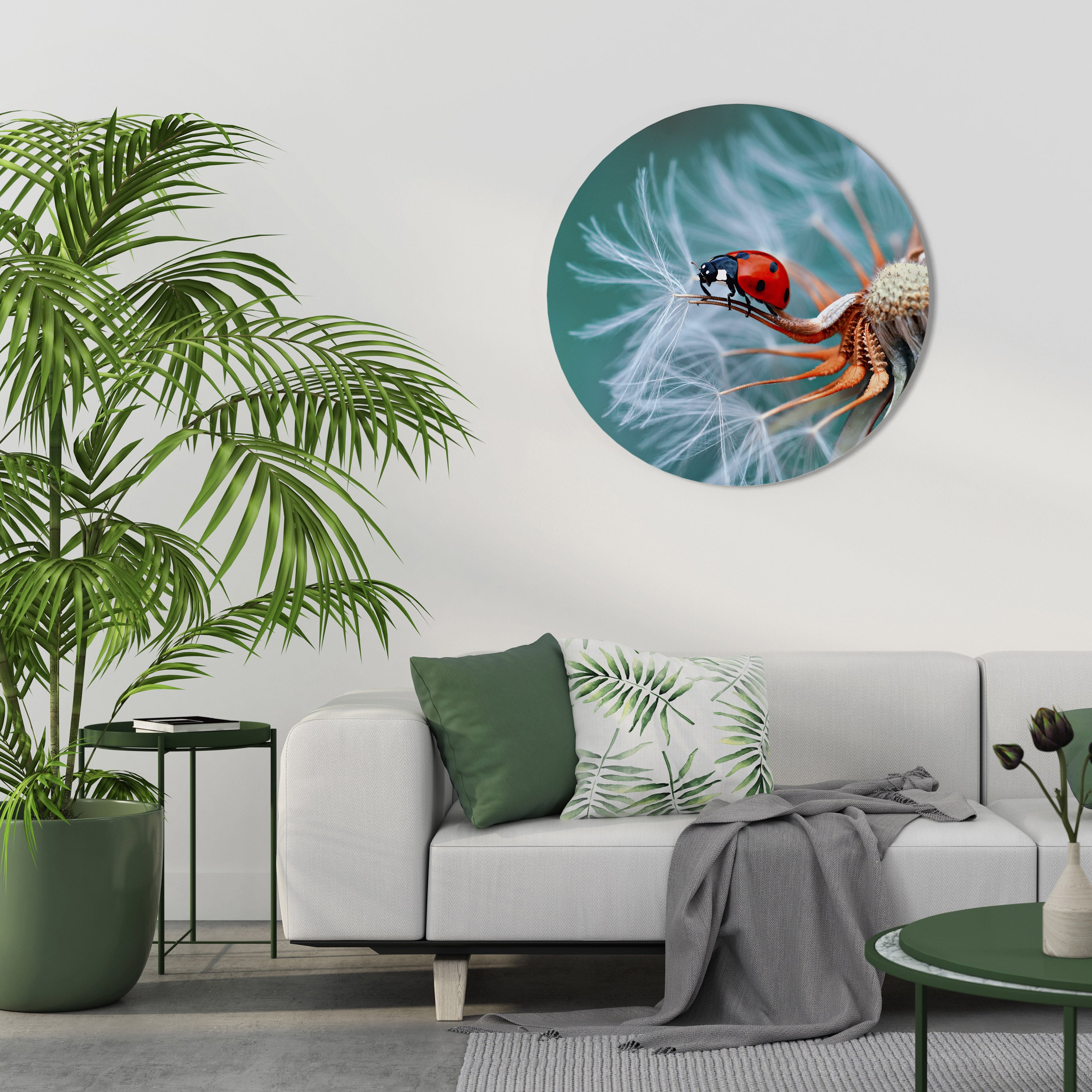 Arte de pared redondo LADYBUG BALANCE
