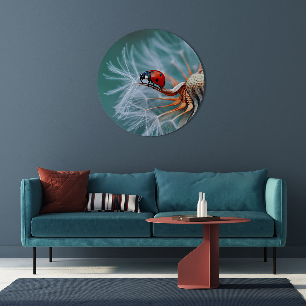 Arte de pared redondo LADYBUG BALANCE