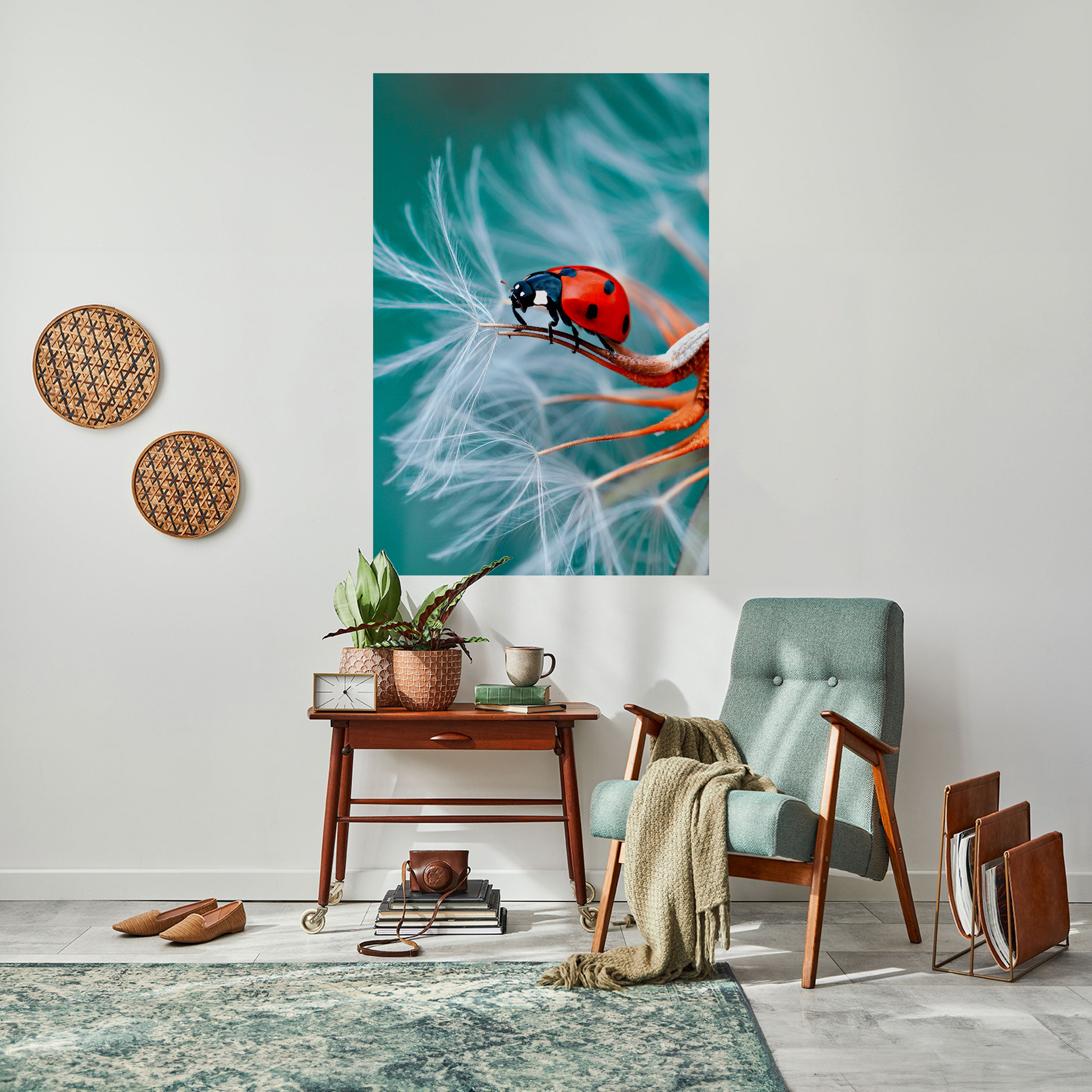 Póster vertical autoadhesivo LADYBUG BALANCE