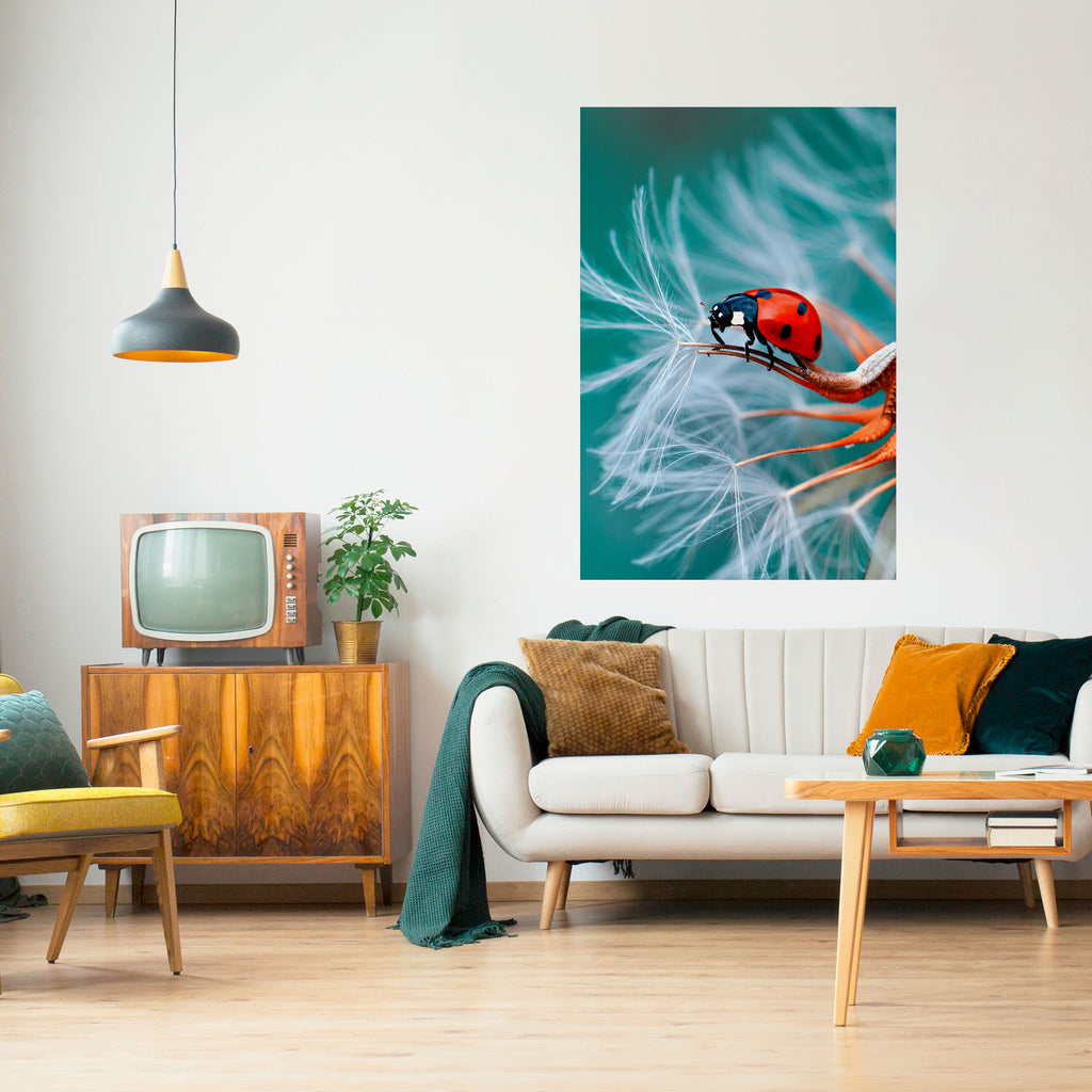 Póster vertical autoadhesivo LADYBUG BALANCE