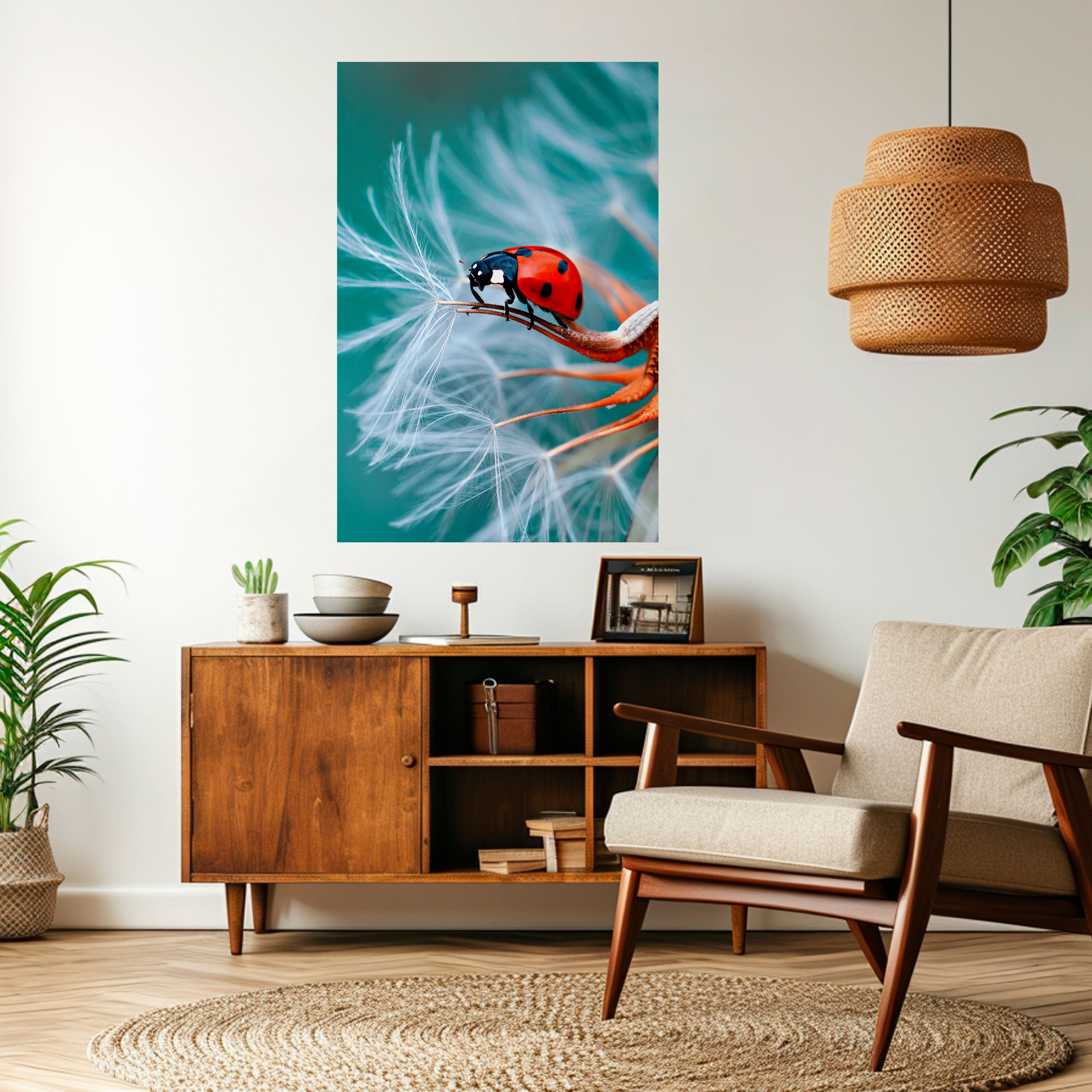 Póster vertical autoadhesivo LADYBUG BALANCE