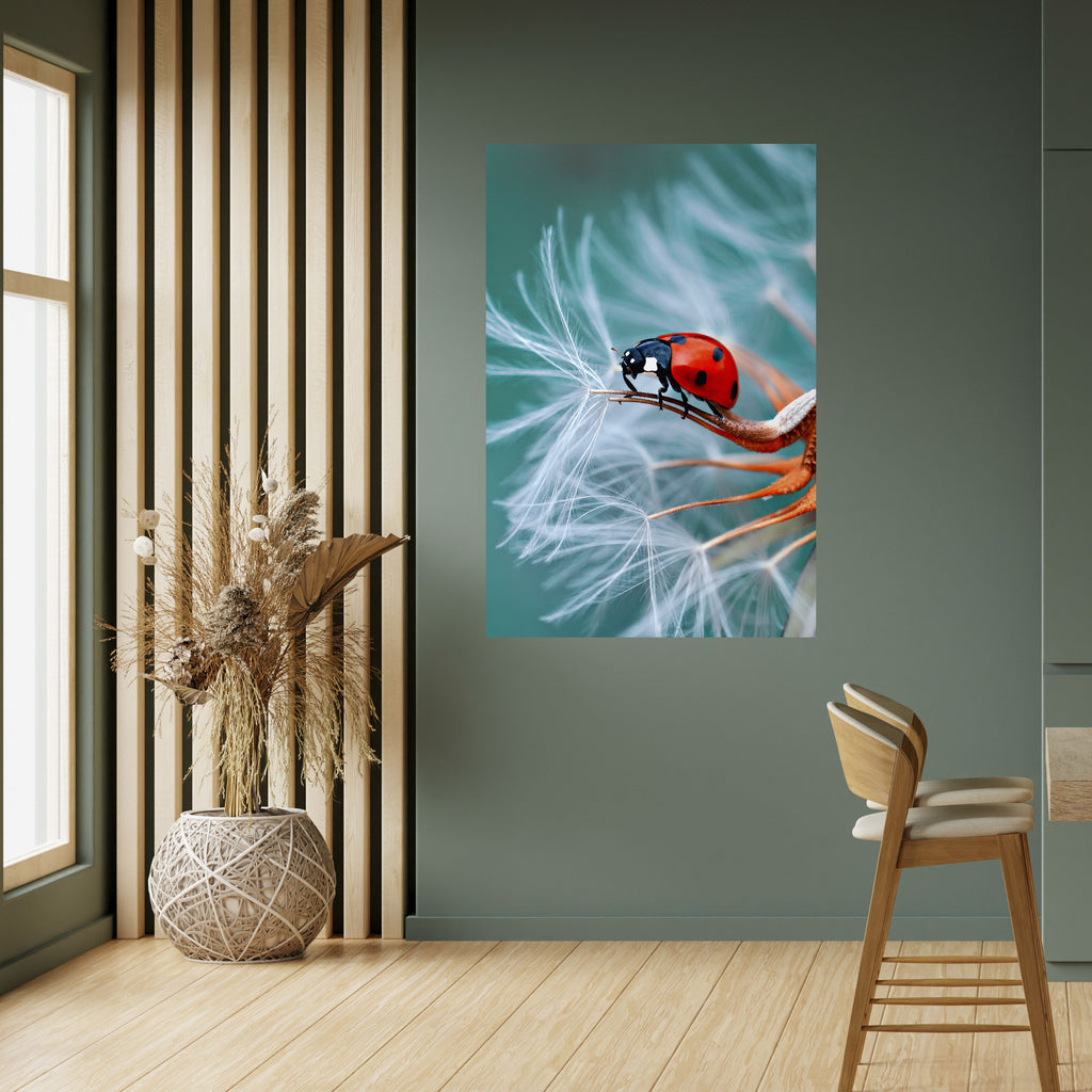 Póster vertical autoadhesivo LADYBUG BALANCE