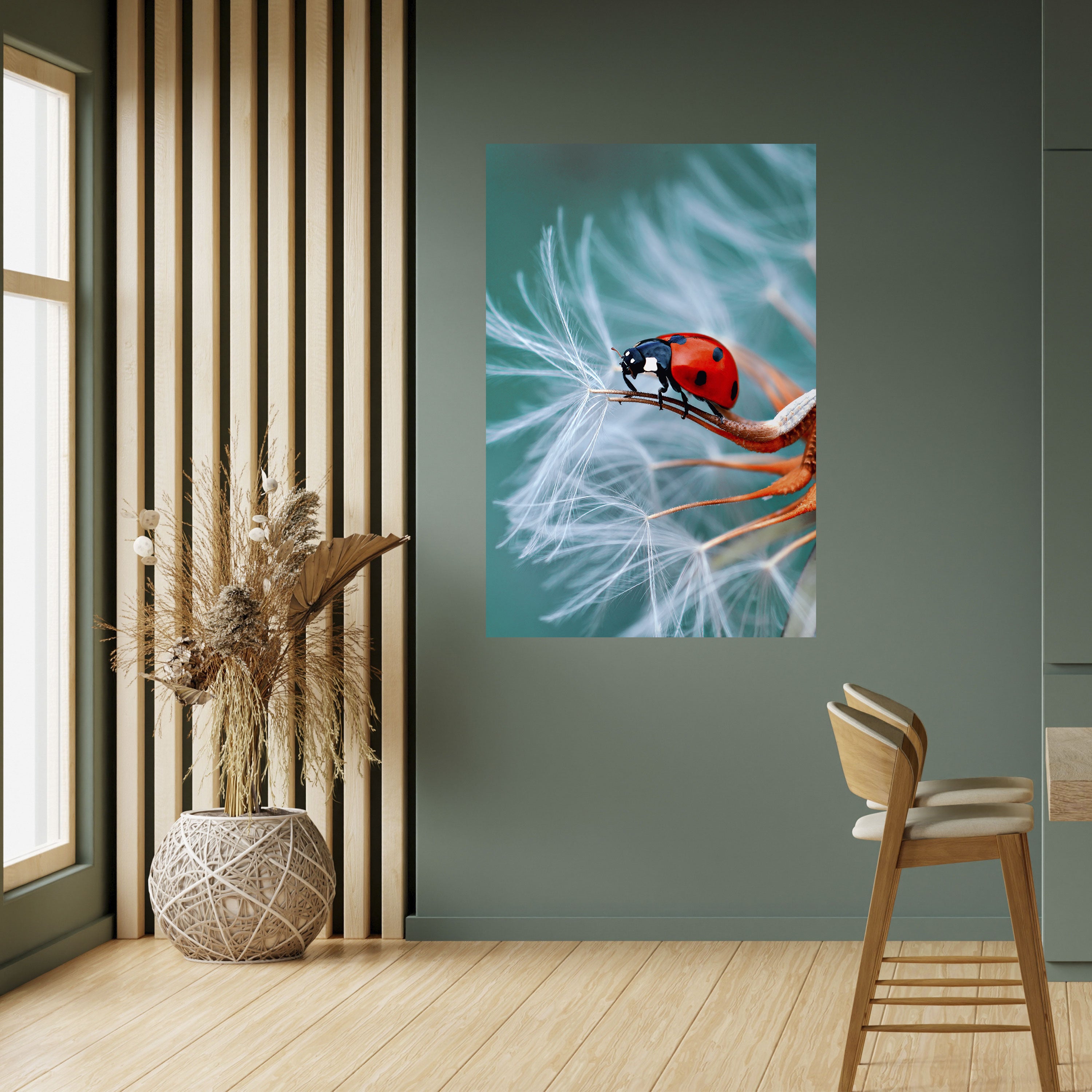 Póster vertical autoadhesivo LADYBUG BALANCE