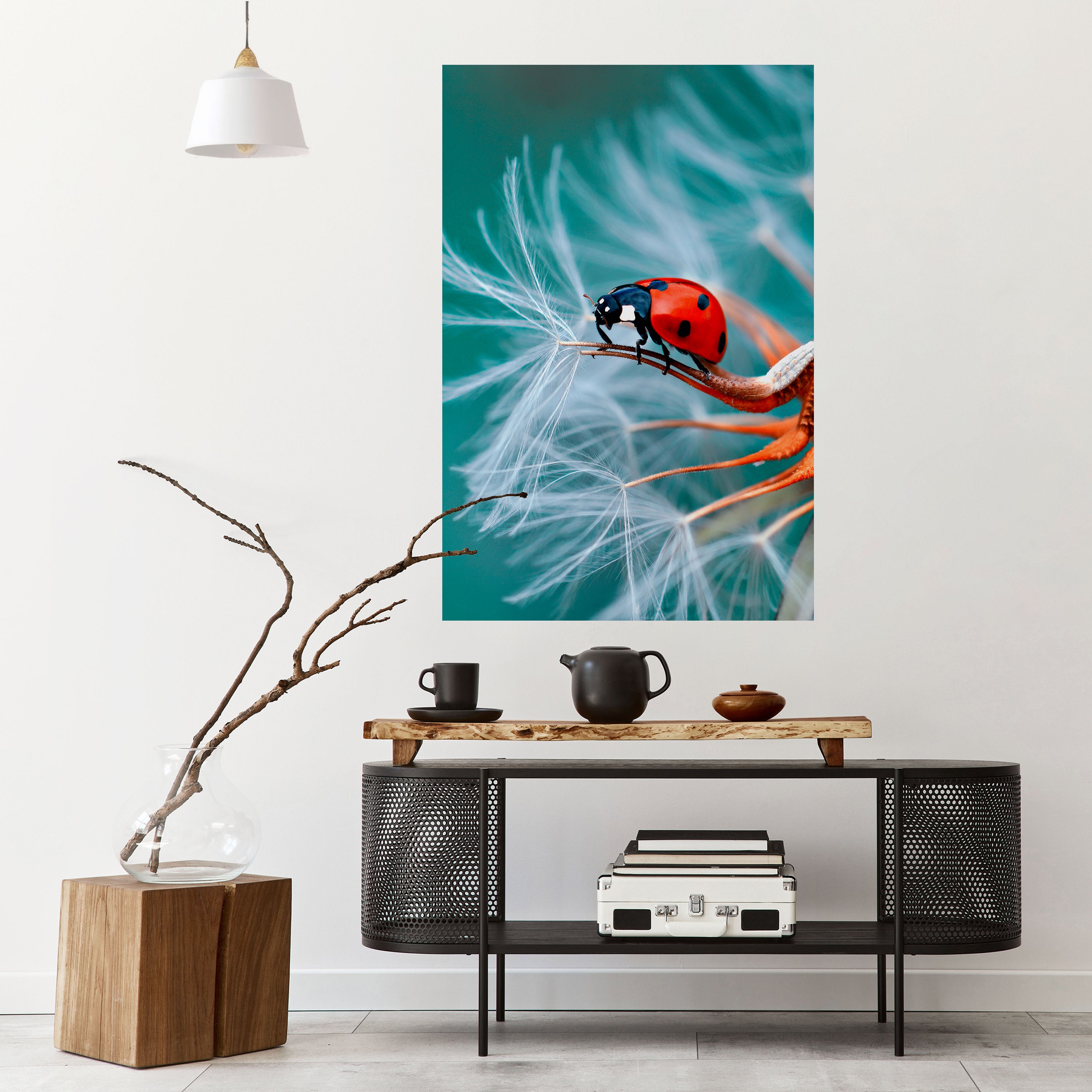 Póster vertical autoadhesivo LADYBUG BALANCE