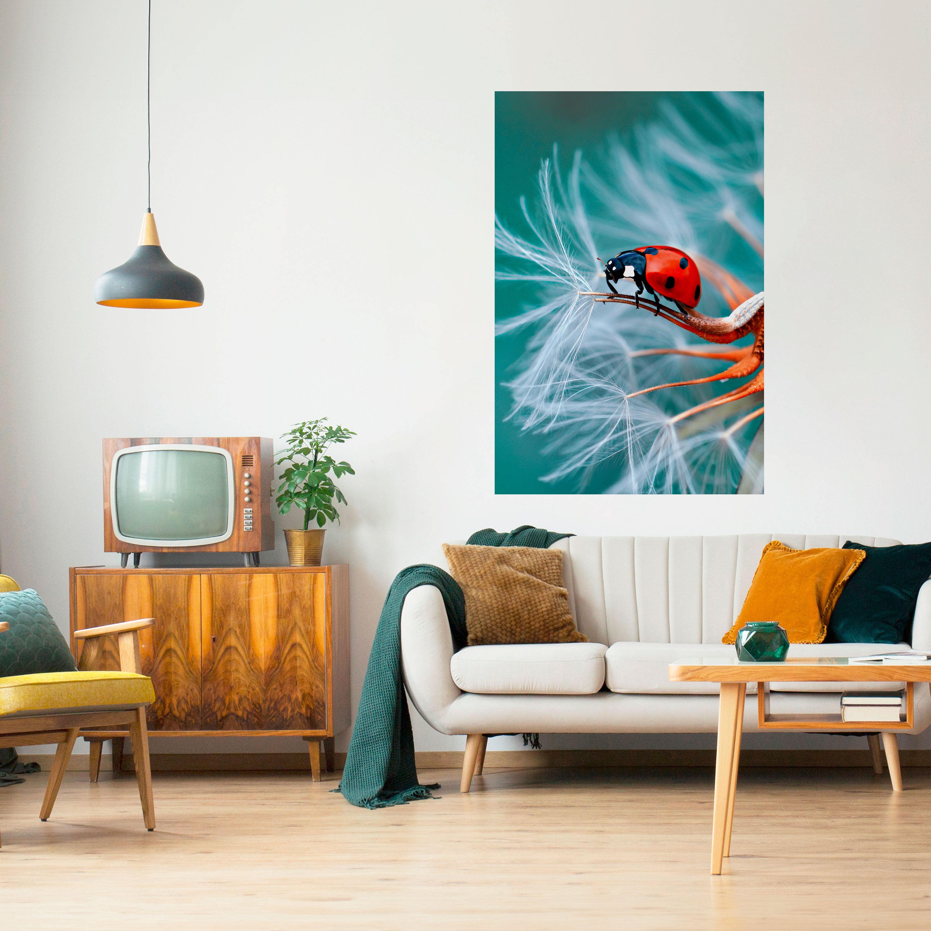 Póster vertical autoadhesivo LADYBUG BALANCE