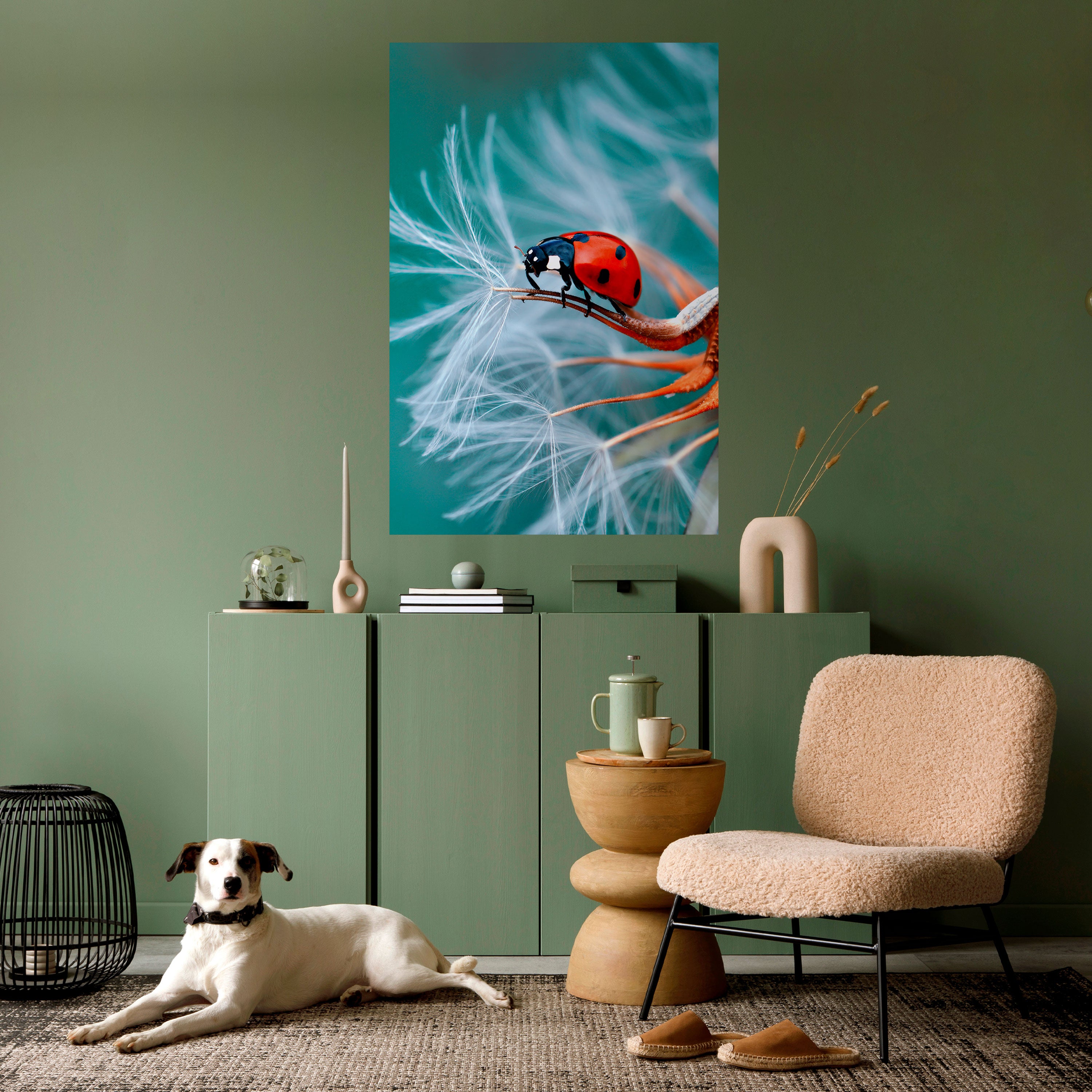 Póster vertical autoadhesivo LADYBUG BALANCE