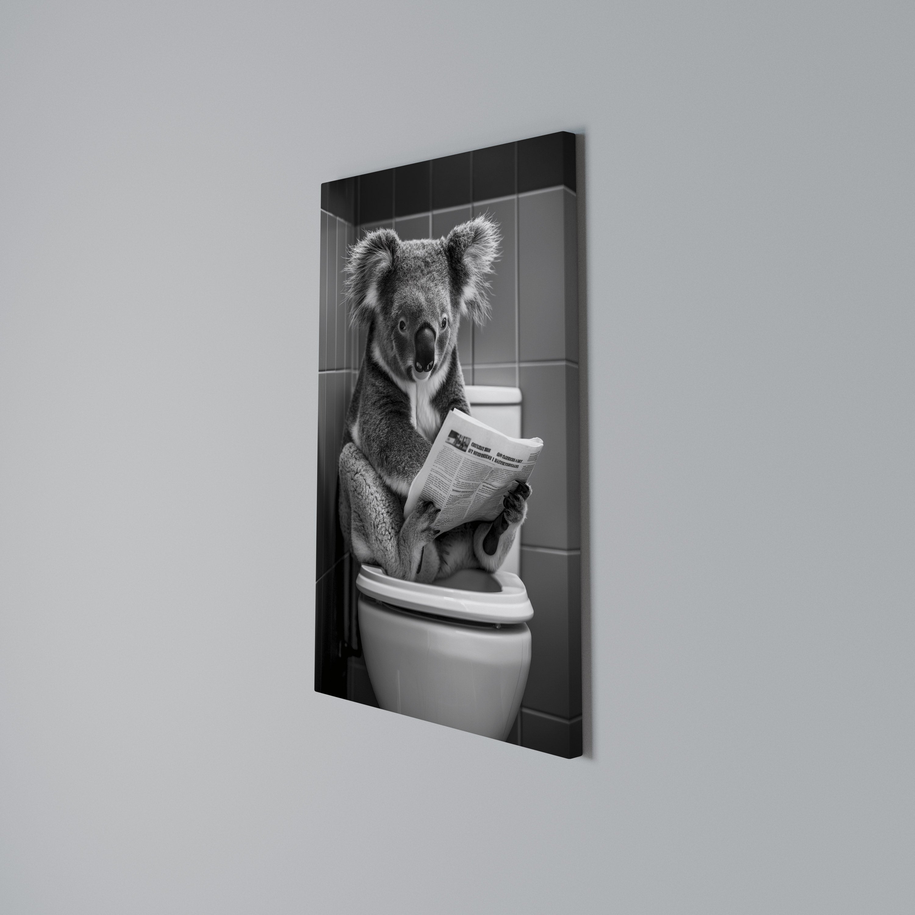 TOILET TIME TALES Cuadro en lienzo vertical