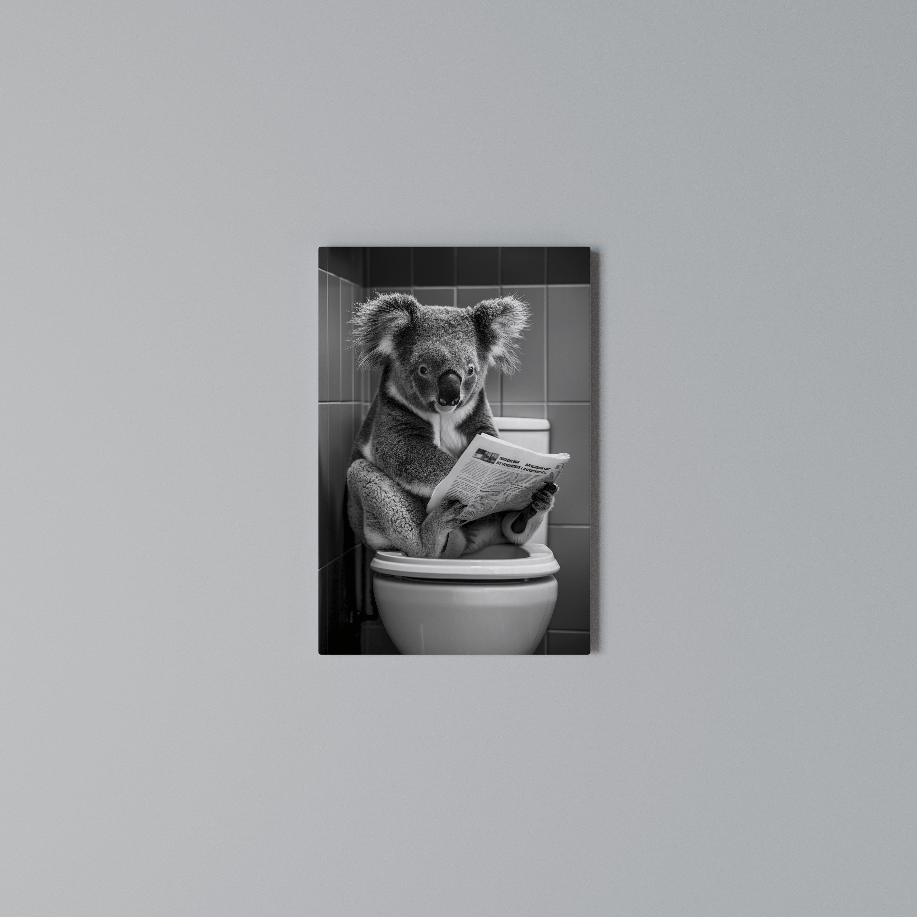 TOILET TIME TALES Cuadro en lienzo vertical