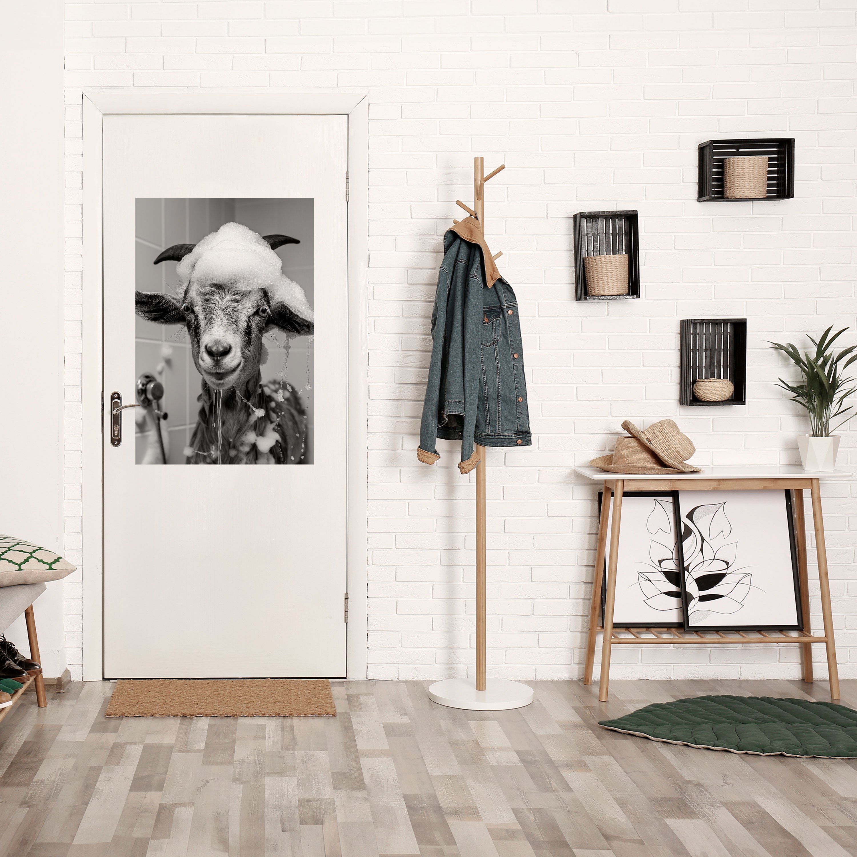 SOAPY GOAT GIGGLES Peel and Stick Vertical Poster