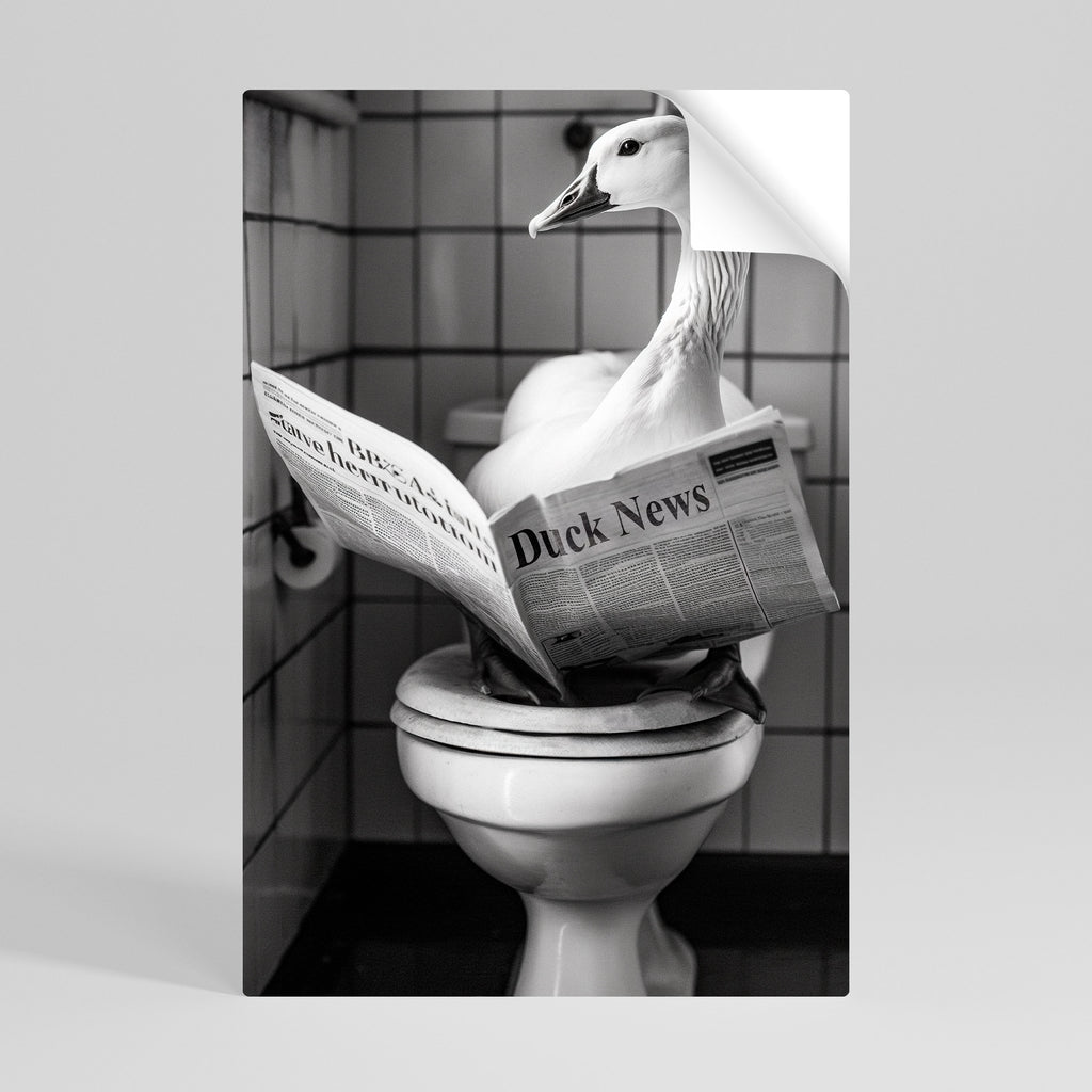 Póster vertical autoadhesivo "Colas de pato y cositas"