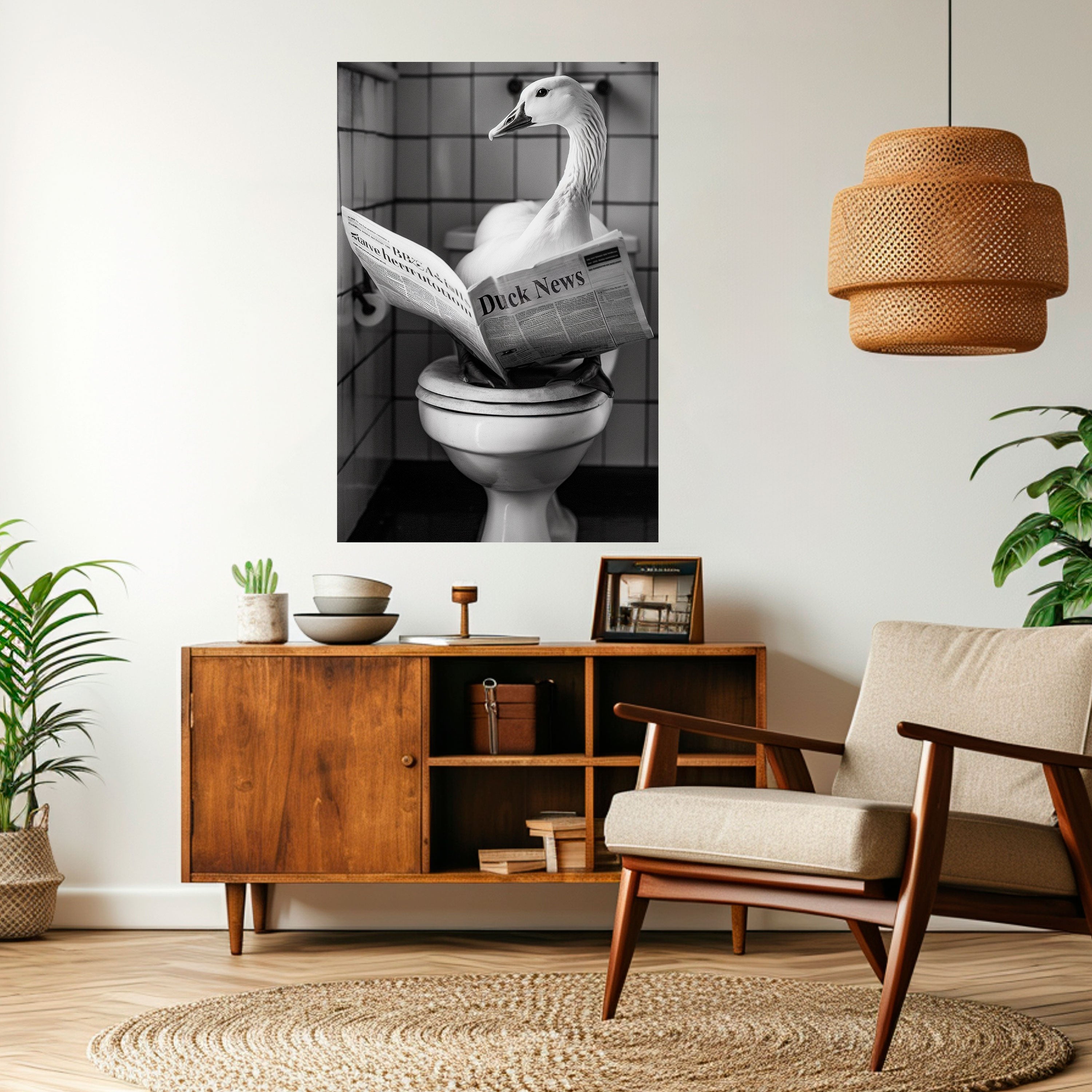 DUCKTAILS AND TIDBITS Peel and Stick Vertical Poster