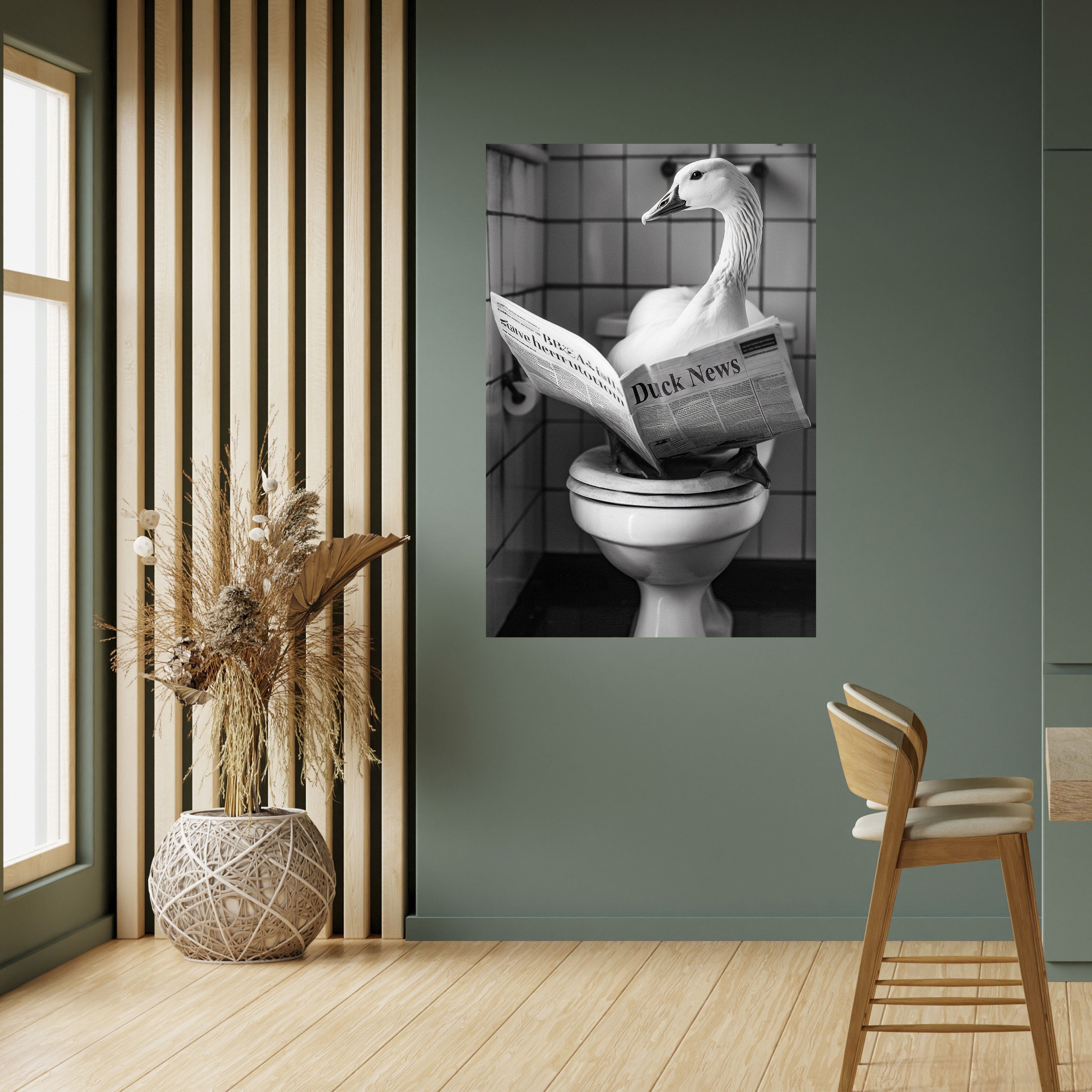 DUCKTAILS AND TIDBITS Peel and Stick Vertical Poster