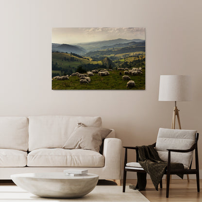 SHEEP IN SERENITY Cuadro en lienzo horizontal