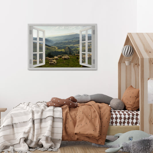 WILD PASTURES VIEW Cuadro en lienzo horizontal