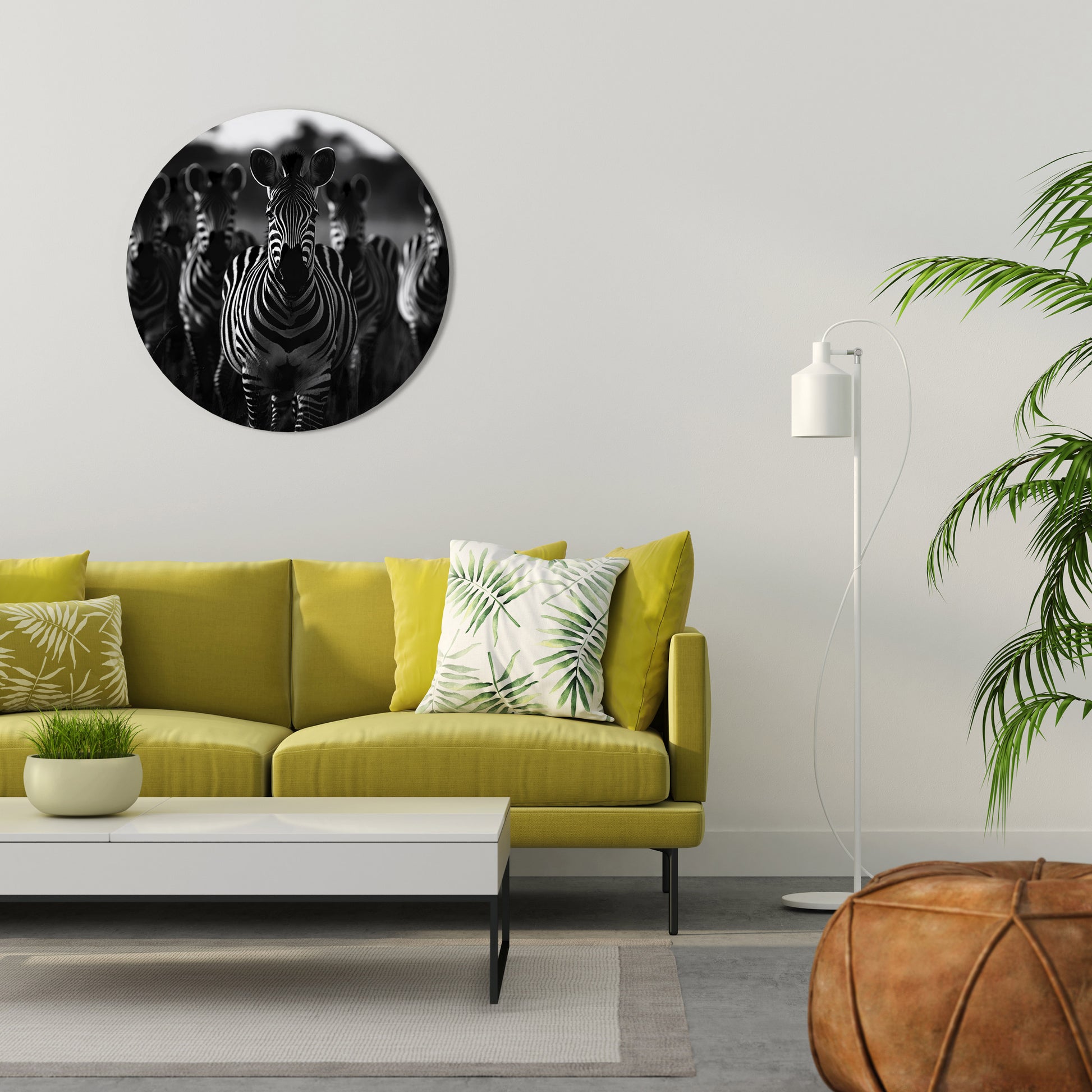STRIPED SYMPHONY SAGA Round Wall Art