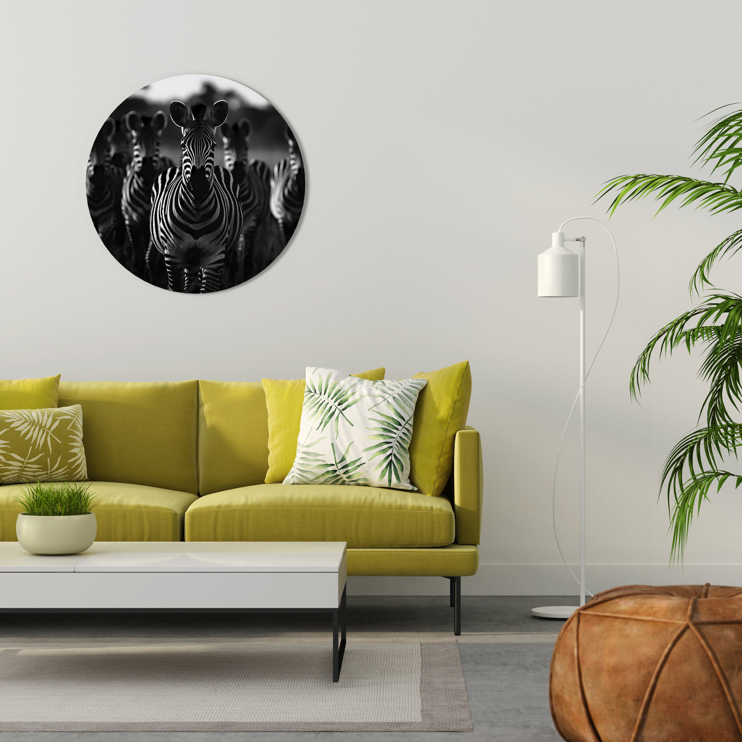 STRIPED SYMPHONY SAGA Round Wall Art