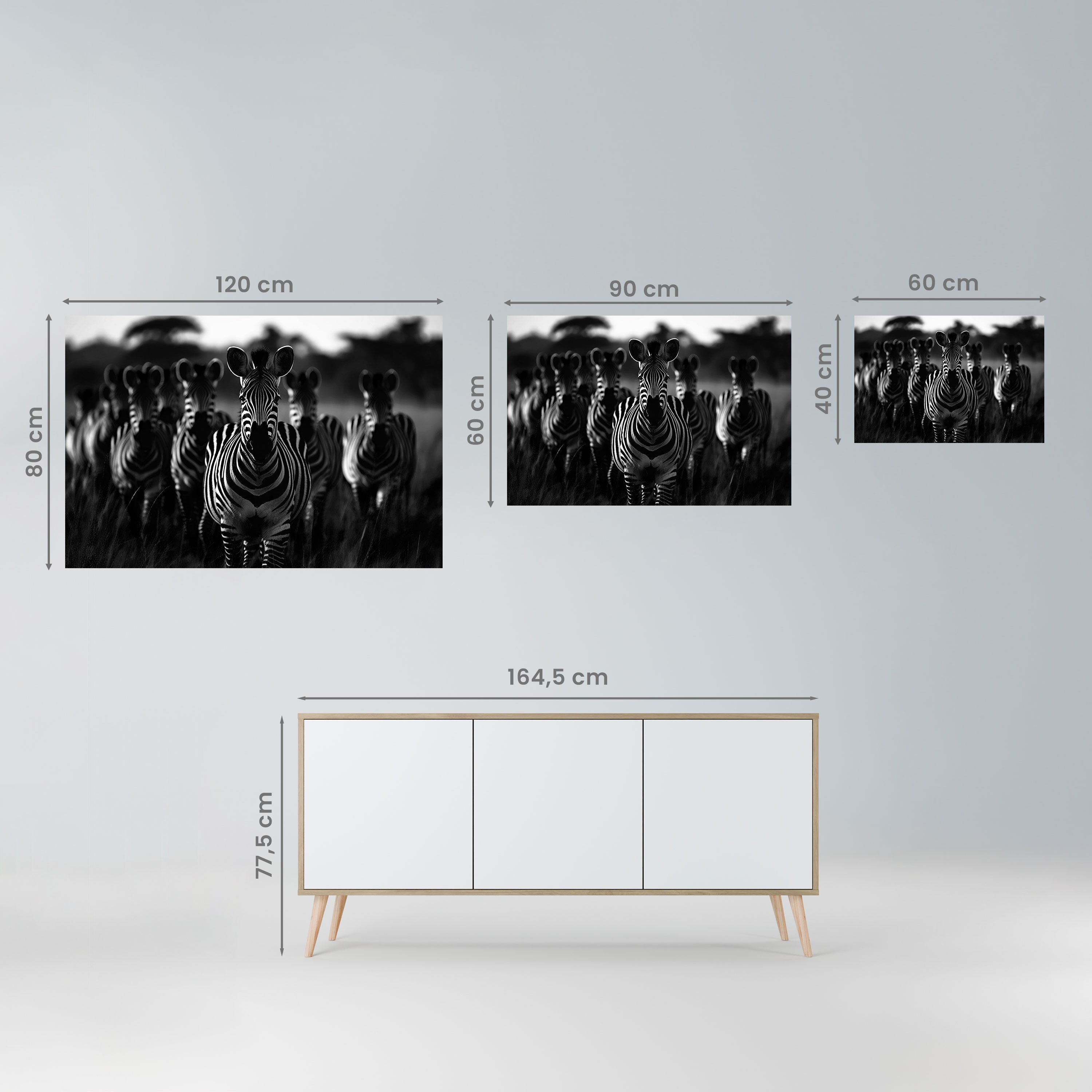 STRIPED SYMPHONY SAGA Peel and Stick Horizontal Poster