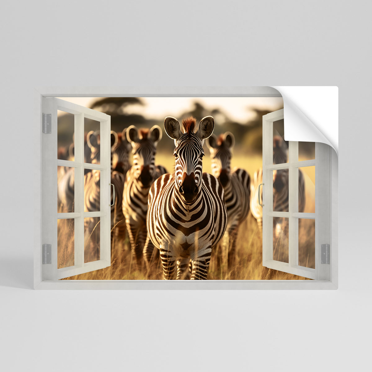 STRIPED SERENADE OUTSIDE Póster adhesivo horizontal