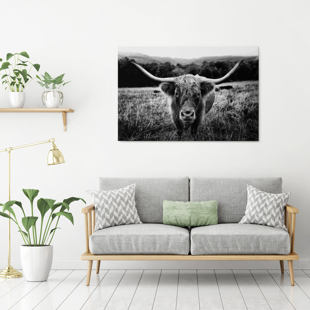 HORNED HERO IN FOCUS Cuadro en lienzo horizontal