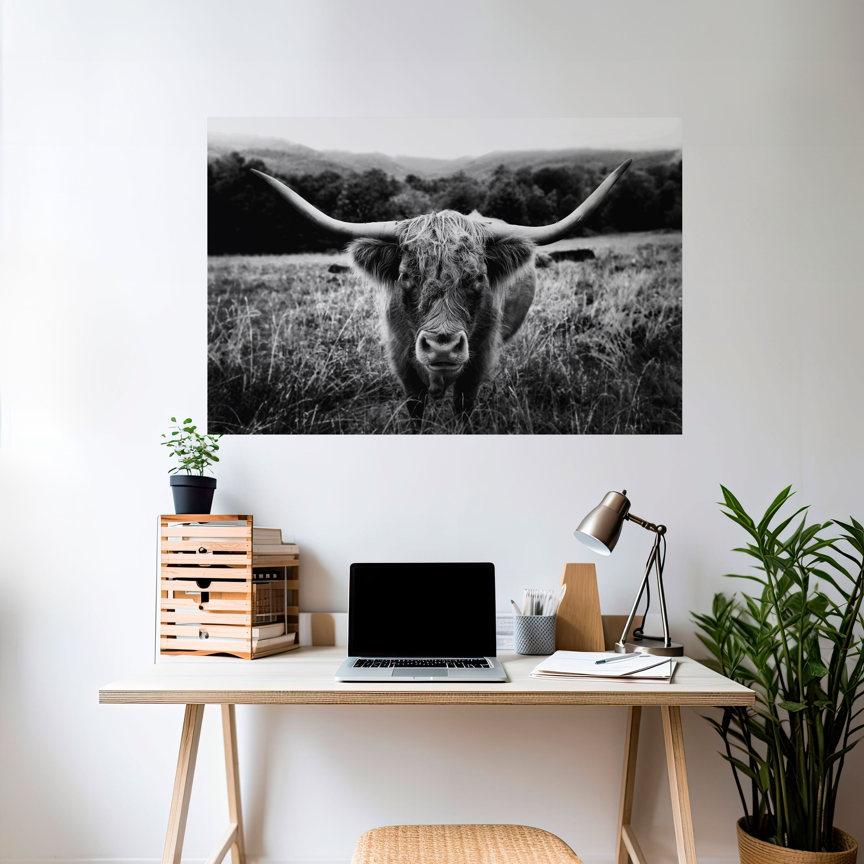 HORNED HERO IN FOCUS Peel and Stick Horizontal Poster