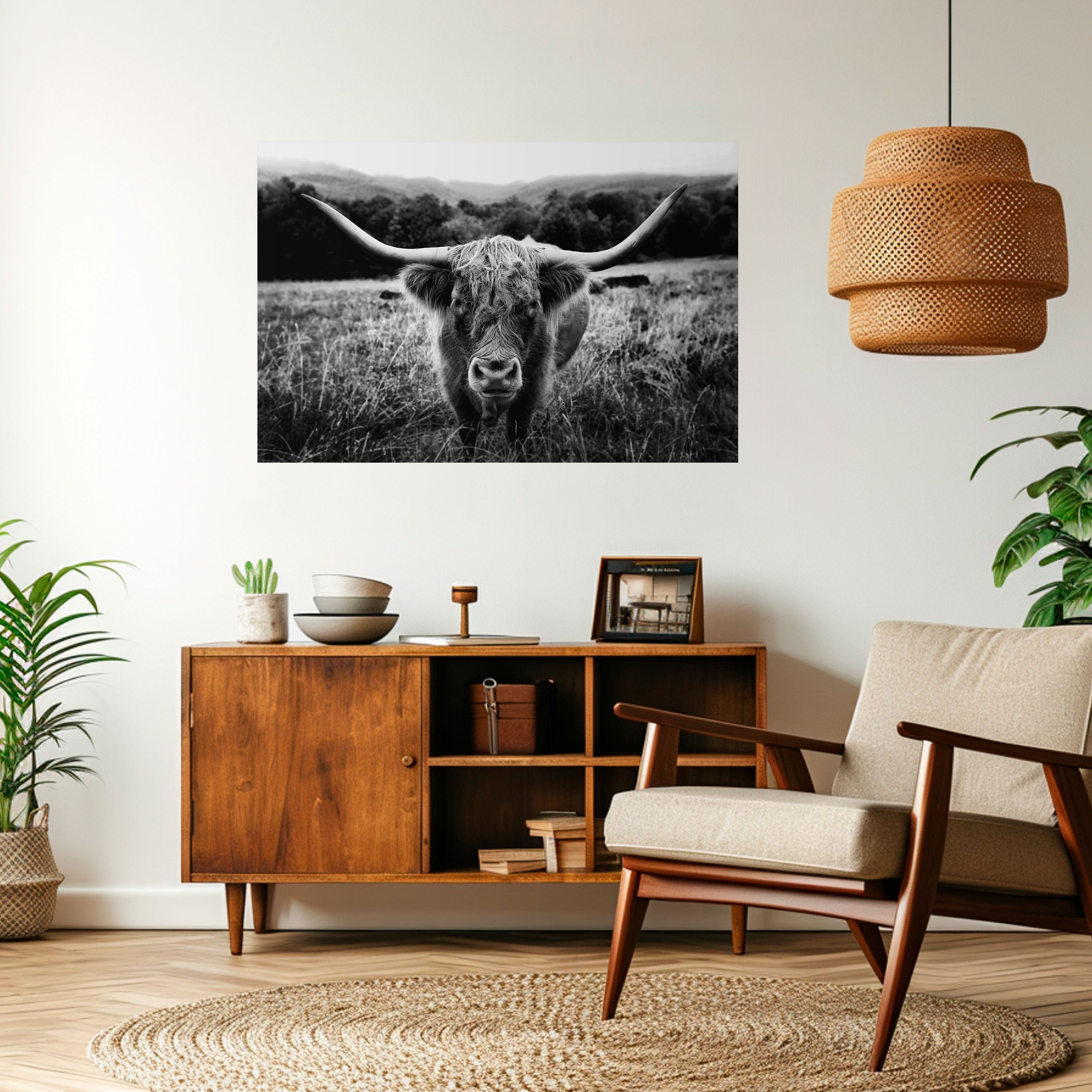 HORNED HERO IN FOCUS Peel and Stick Horizontal Poster