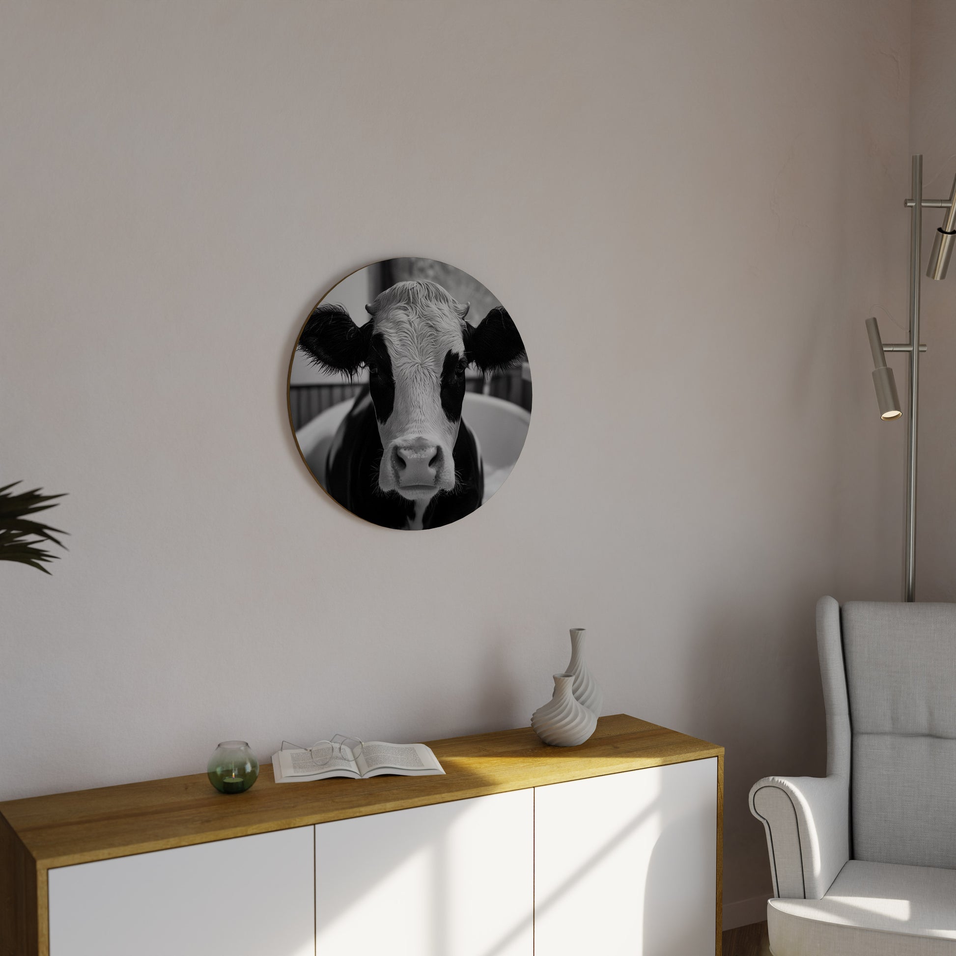 MONOCHROME MOOOD Round Wall Art