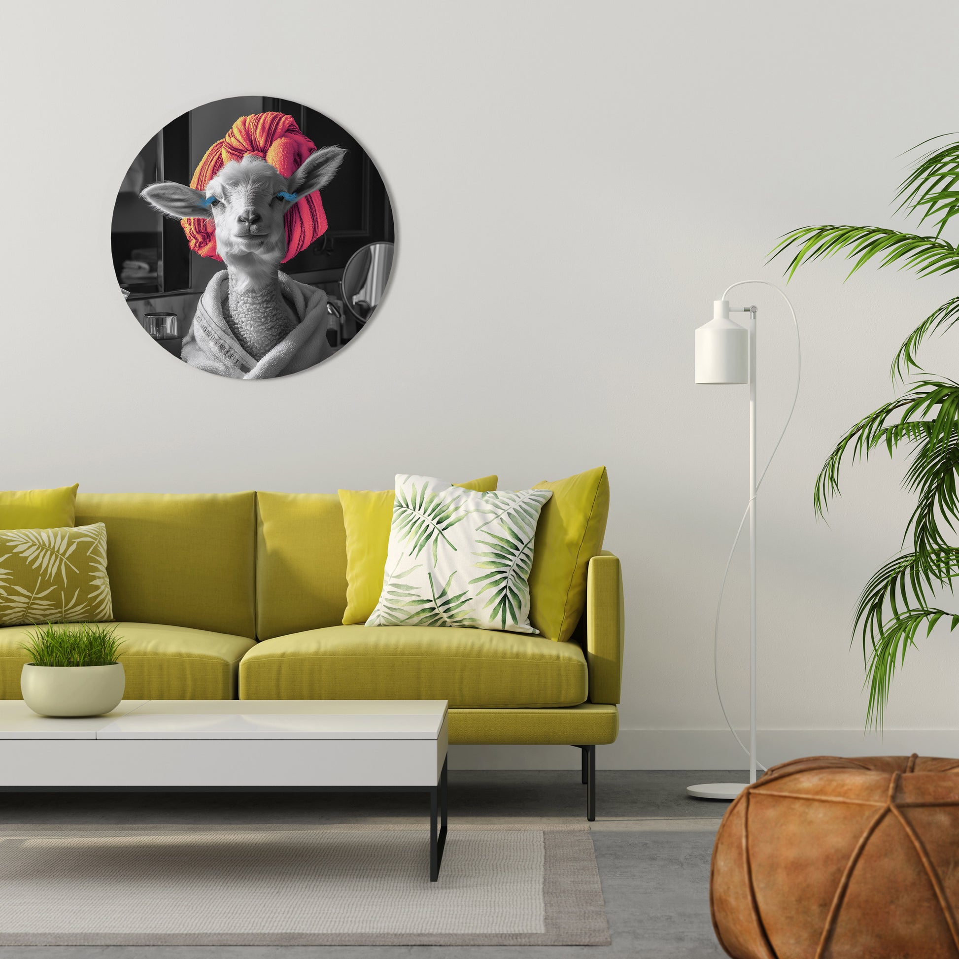 COUTURE CUDDLE Round Wall Art