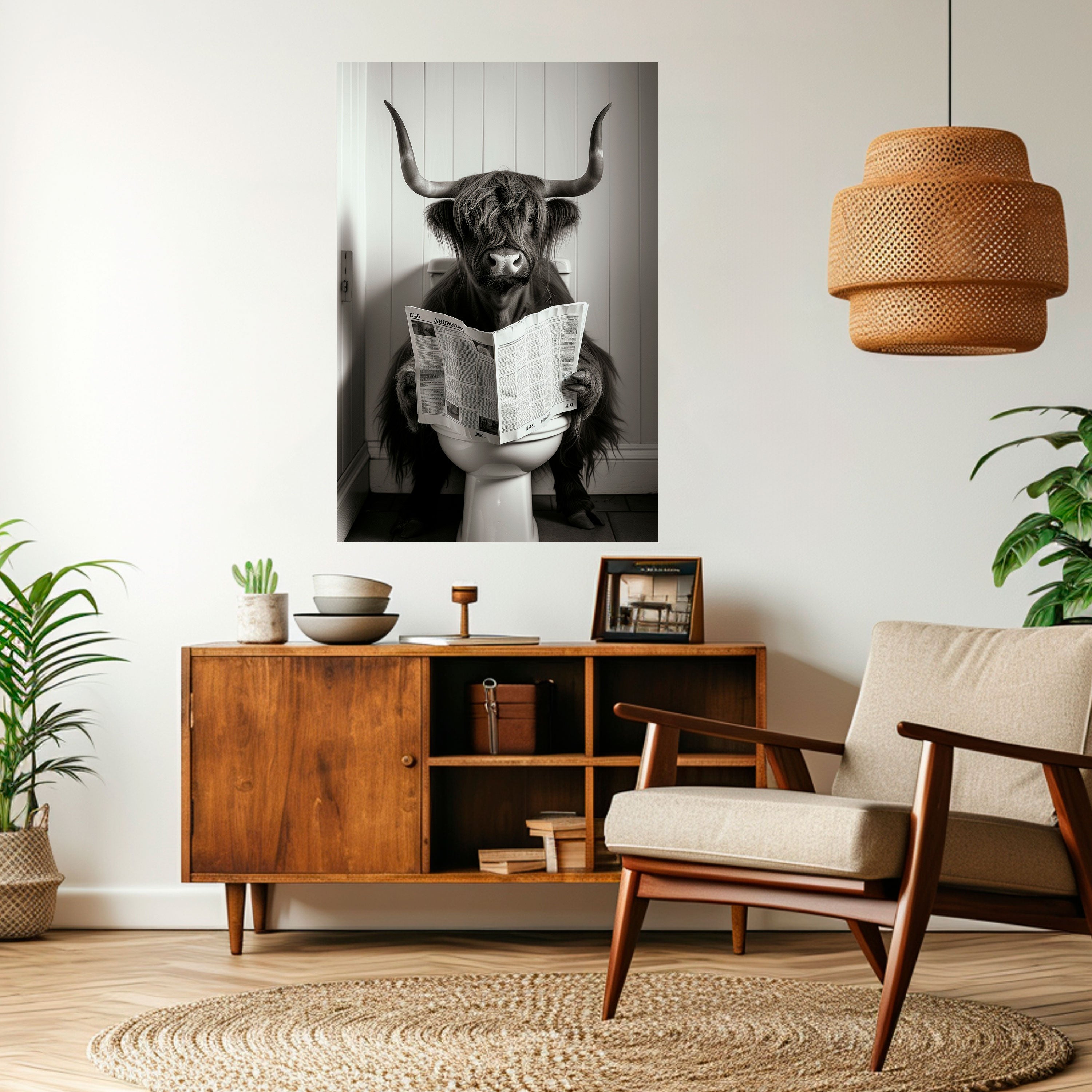MOO-DY NEWS BREAK Peel and Stick Vertical Poster