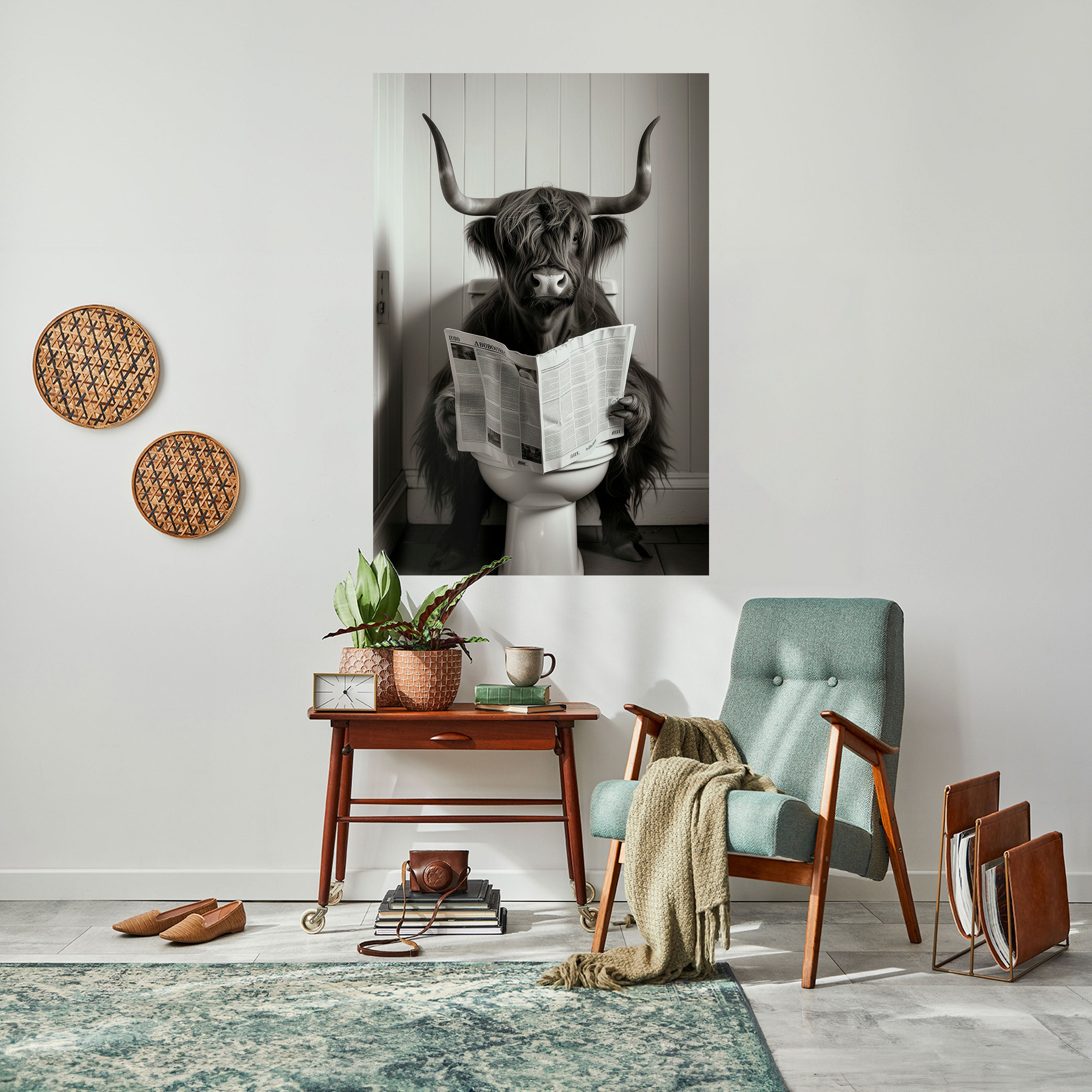 MOO-DY NEWS BREAK Peel and Stick Vertical Poster